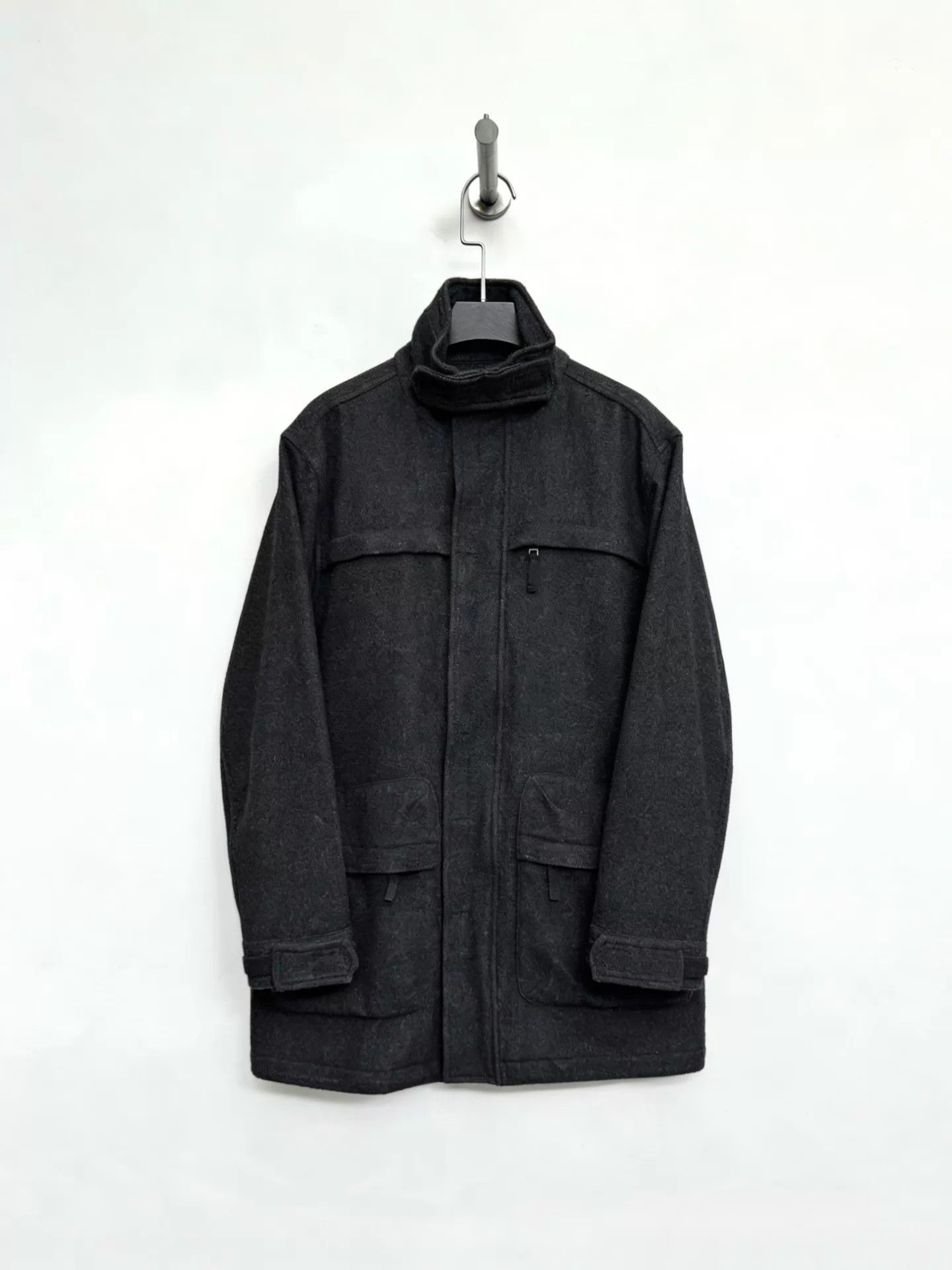 Paul Smith Paul Smith 2000s Wool Zip Jacket M Charcoal Size US M / EU 48-50 / 2 - 1 Thumbnail