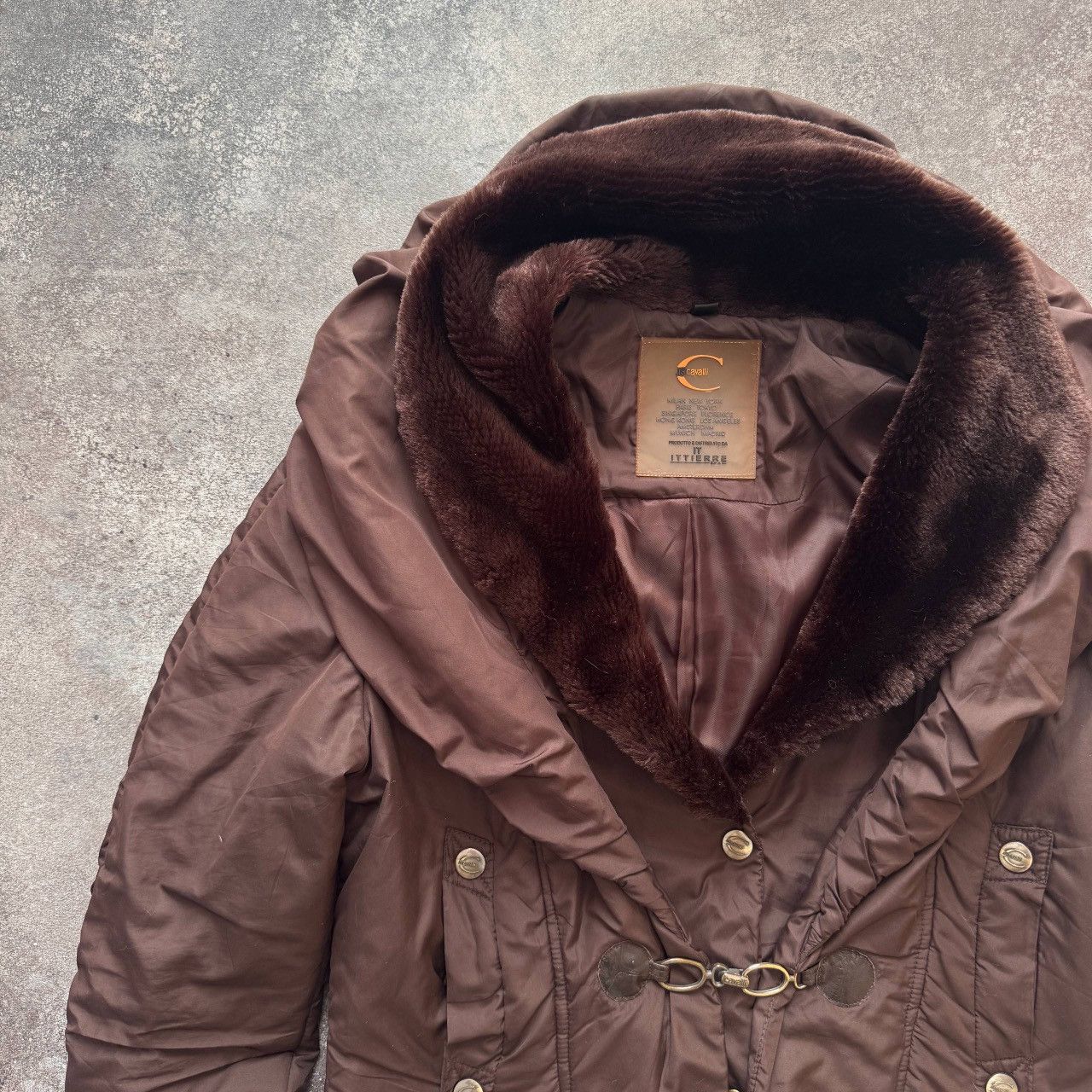 Roberto Cavalli Roberto Cavalli Y2K Vintage Faux Fur Details Brown Jacket Size M / US 6-8 / IT 42-44 - 4 Thumbnail