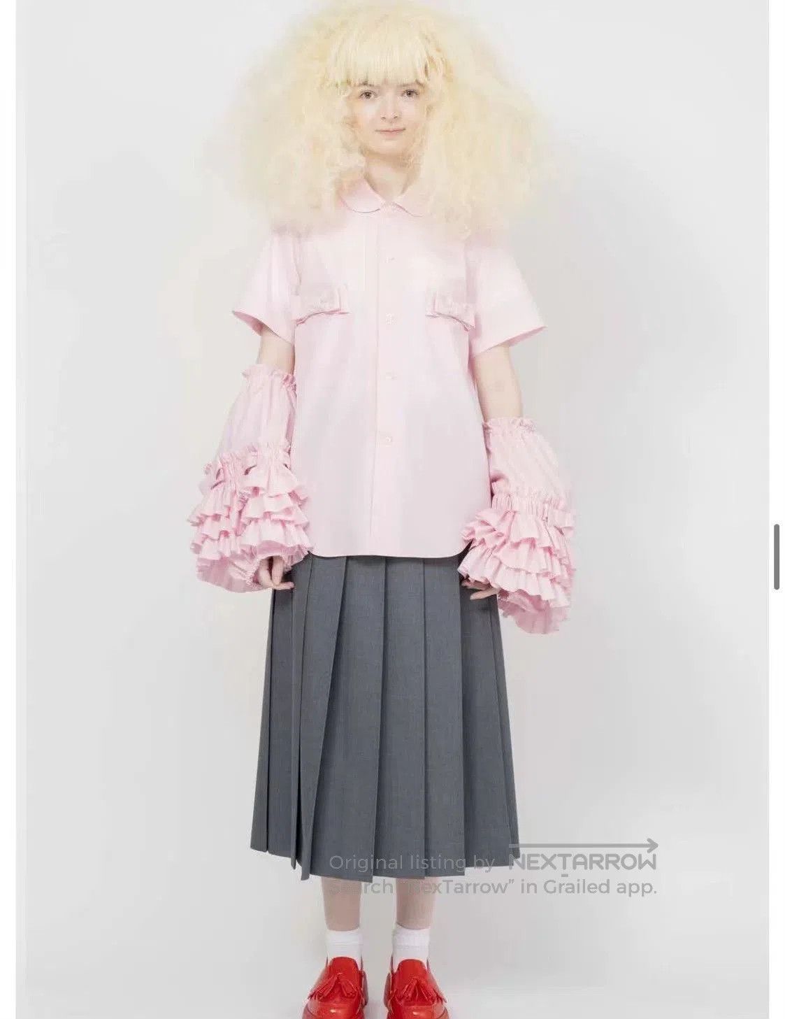 Comme des Garcons CDG GIRL Ruffled Bow Arm Sleeves. Size ONE SIZE - 2 Thumbnail