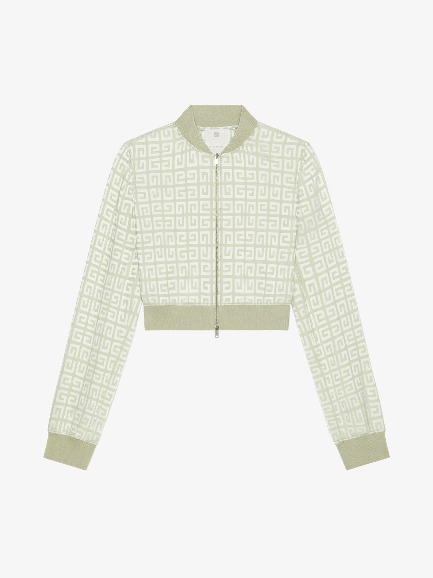 Givenchy o1srvl11e0525 Bomber Jacket In 4G Jacquard in Green Size XS / US 0-2 / IT 36-38 - 1 Thumbnail