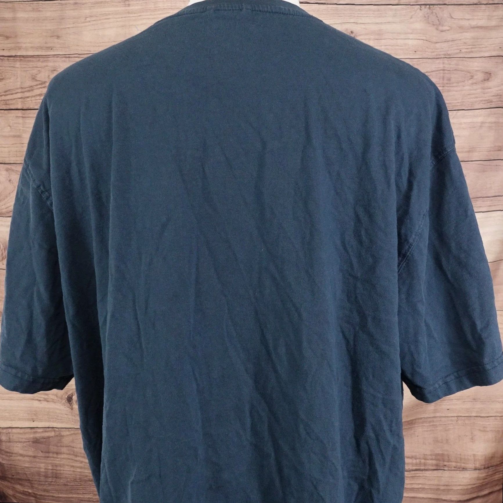 Vintage Red Head Shirt 2XL Blue Crewneck Pocket Tee 100% Cotton Casual Outdoors Mens Size US XXL / EU 58 / 5 - 5 Thumbnail