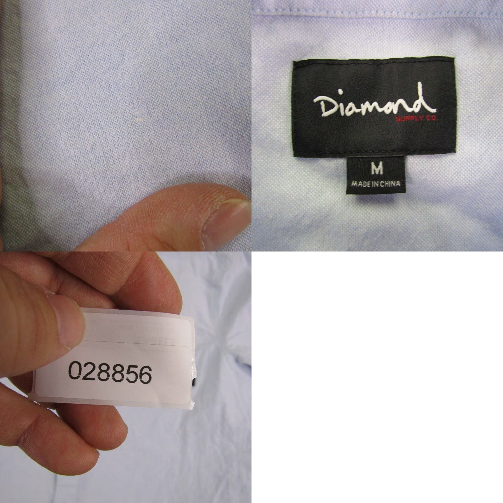Diamond Supply Co. DIAMOND SUPPLY CO. Button Up Shirt Mens Medium Blue Long Sleeve Casual Skater Outdoor Size US M / EU 48-50 / 2 - 8 Thumbnail