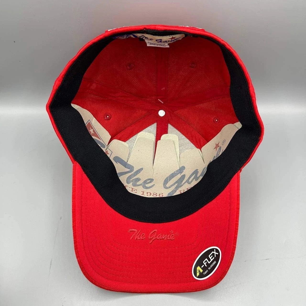The Game OM New England Patriots Hat Men Red L-XL Stretch Fitted Size ONE SIZE - 2 Thumbnail
