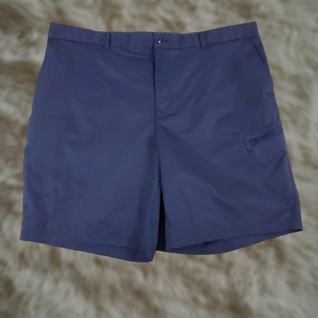 Vintage Pebble Beach Mens Chino Shorts 40 Blue Flat Front Casual Golf Pants Regular Belt Loops Logo Vintage No Size US 40 / EU 56 - 1 Thumbnail