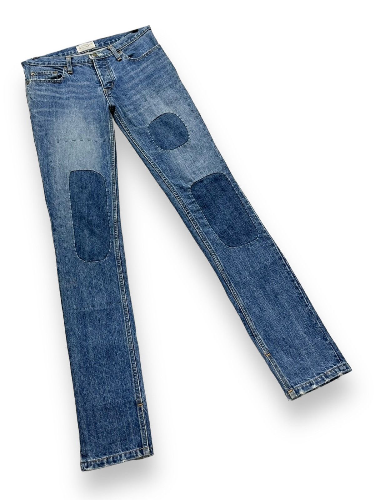 Issey Miyake 🔥Vintage TSUMORI CHISATO Patchwork Denim Super Skinny Jeans Size 27" / US 4 / IT 40 - 3 Thumbnail