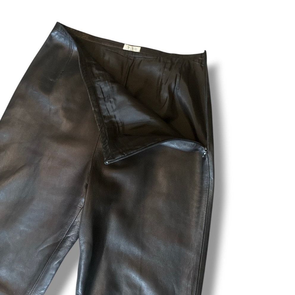 Malo Malo Italian leather high rise straight leg trousers Size 30" / US 8 / IT 44 - 7 Thumbnail