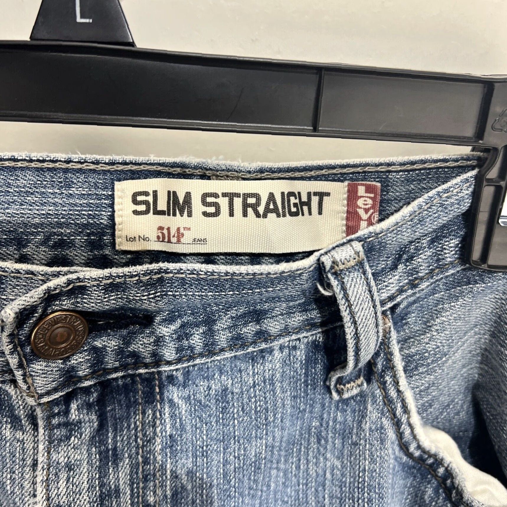 Levi's Levi's 514 Jeans Men 36 Slim Straight Light Blue Denim 5-Pocket Zip Mid Rise Cotton Pants 30 Inseam 36x30 Regular Denim Value Shirt Size US 36 / EU 52 - 5 Thumbnail