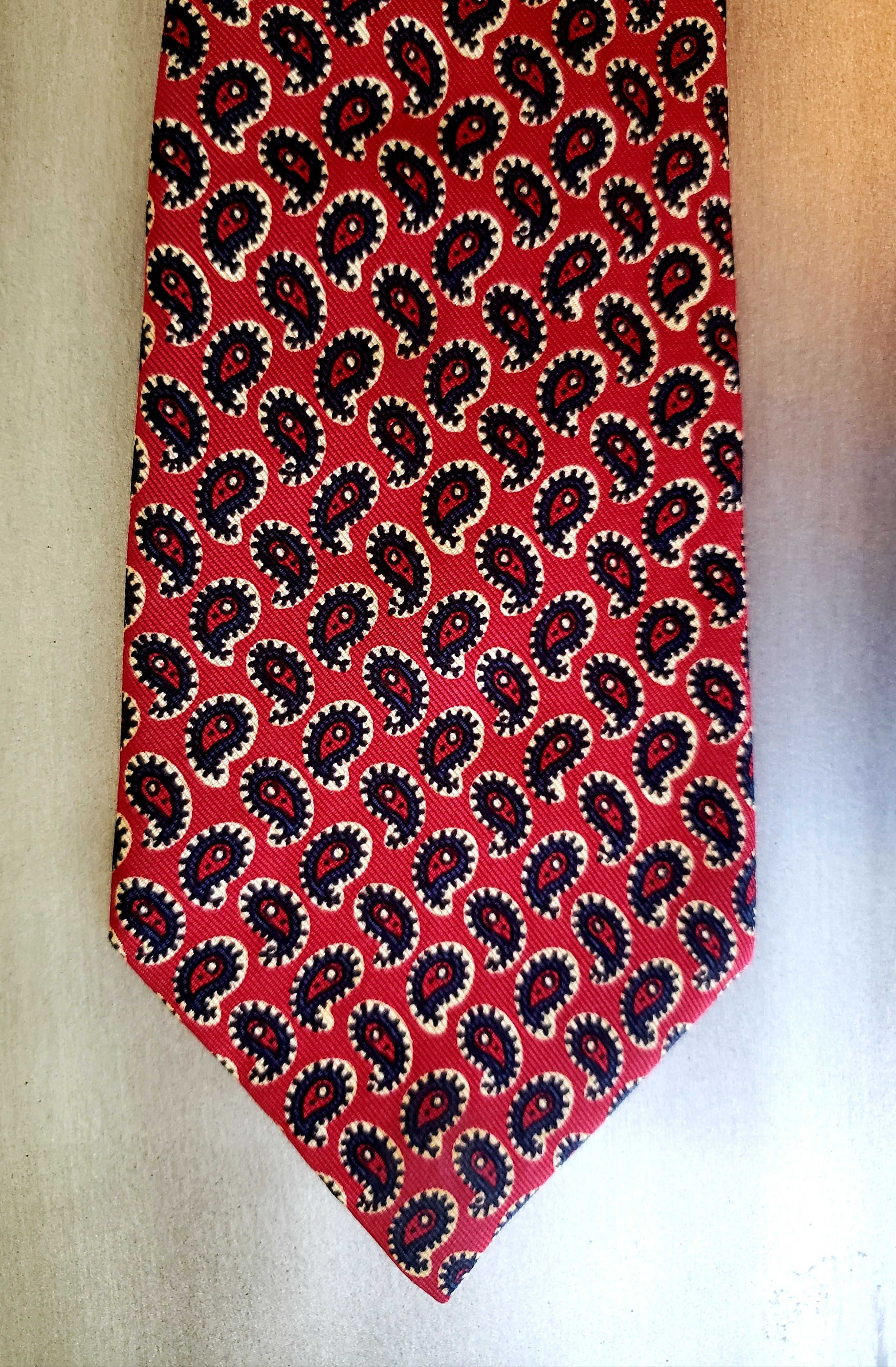 Polo Ralph Lauren neck tie Polo Ralph Lauren red paisley silk vintage 1980s Size ONE SIZE - 2 Thumbnail