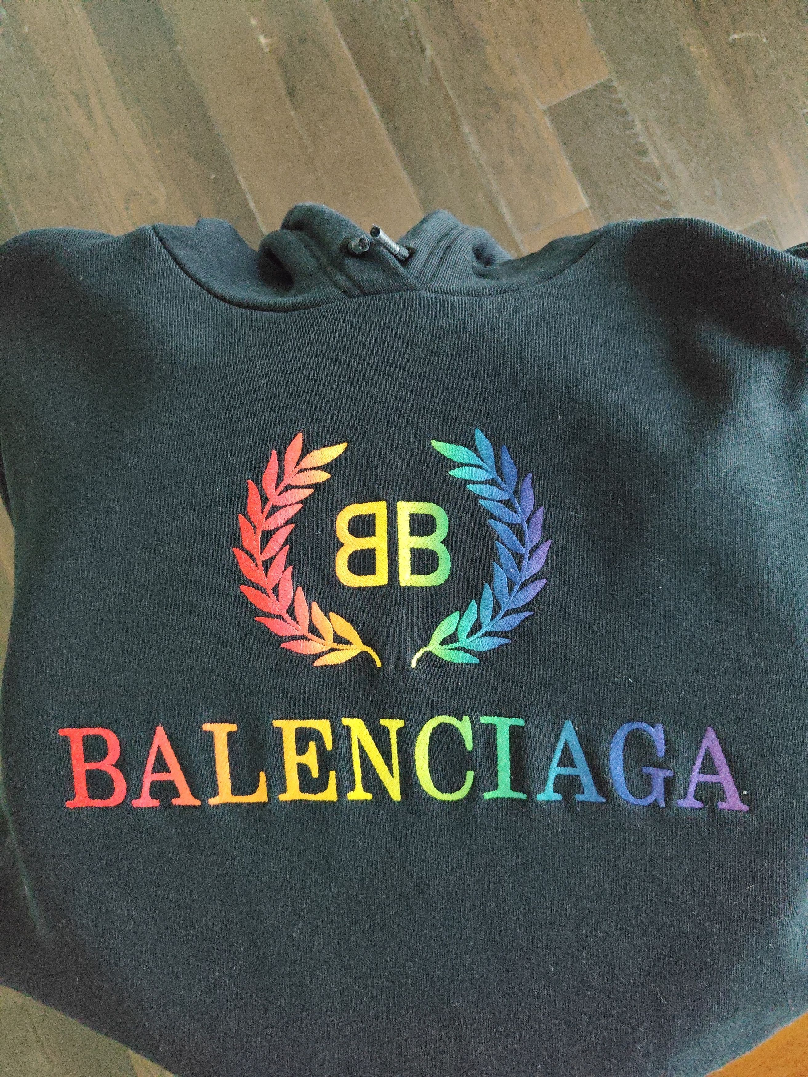 Balenciaga Balenciaga Rainbow Embroidery Hoodie Size US S / EU 44-46 / 1 - 3 Thumbnail