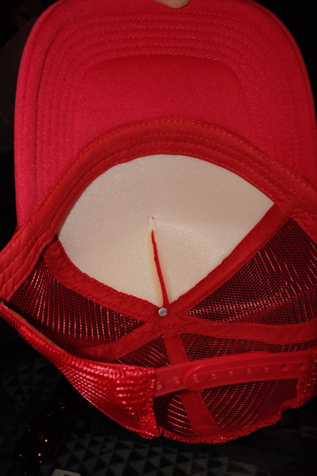Supervsn supervsn red trucker hat Size ONE SIZE - 5 Thumbnail