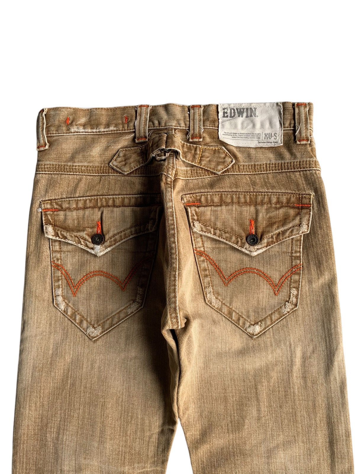 Edwin FLARE💥 EDWIN XVS JAPANESE BUCKLE BACK PUNK STYLE DENIM🎌☠️ Size US 31 - 5 Thumbnail