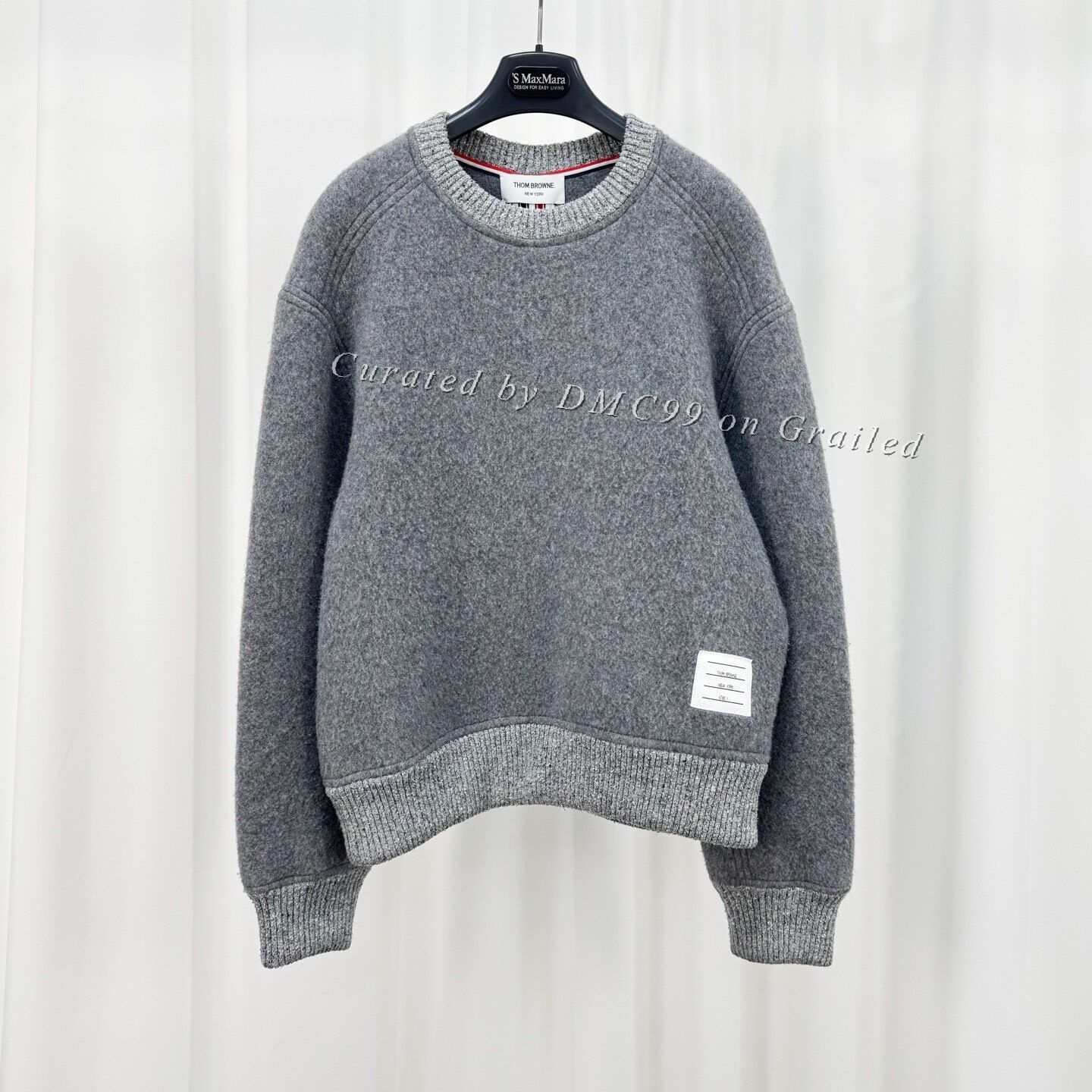 Thom Browne Thom Browne 25 New Back Stripe Cashmere Sweatshirt Size US S / EU 44-46 / 1 - 1 Thumbnail