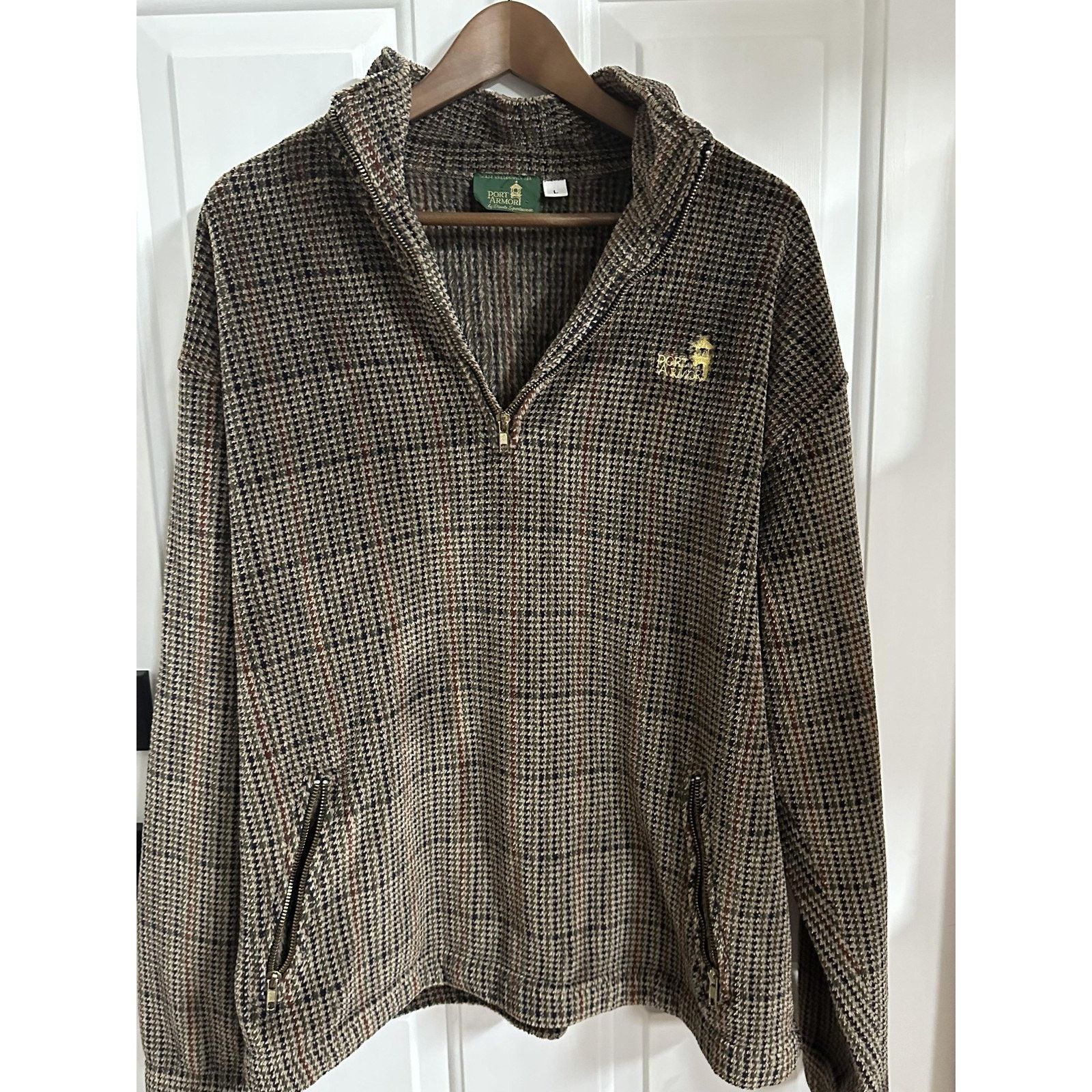 Vintage Vintage Port Armor divots Jacket Mens L Brown fleece golf Size US L / EU 52-54 / 3 - 4 Thumbnail