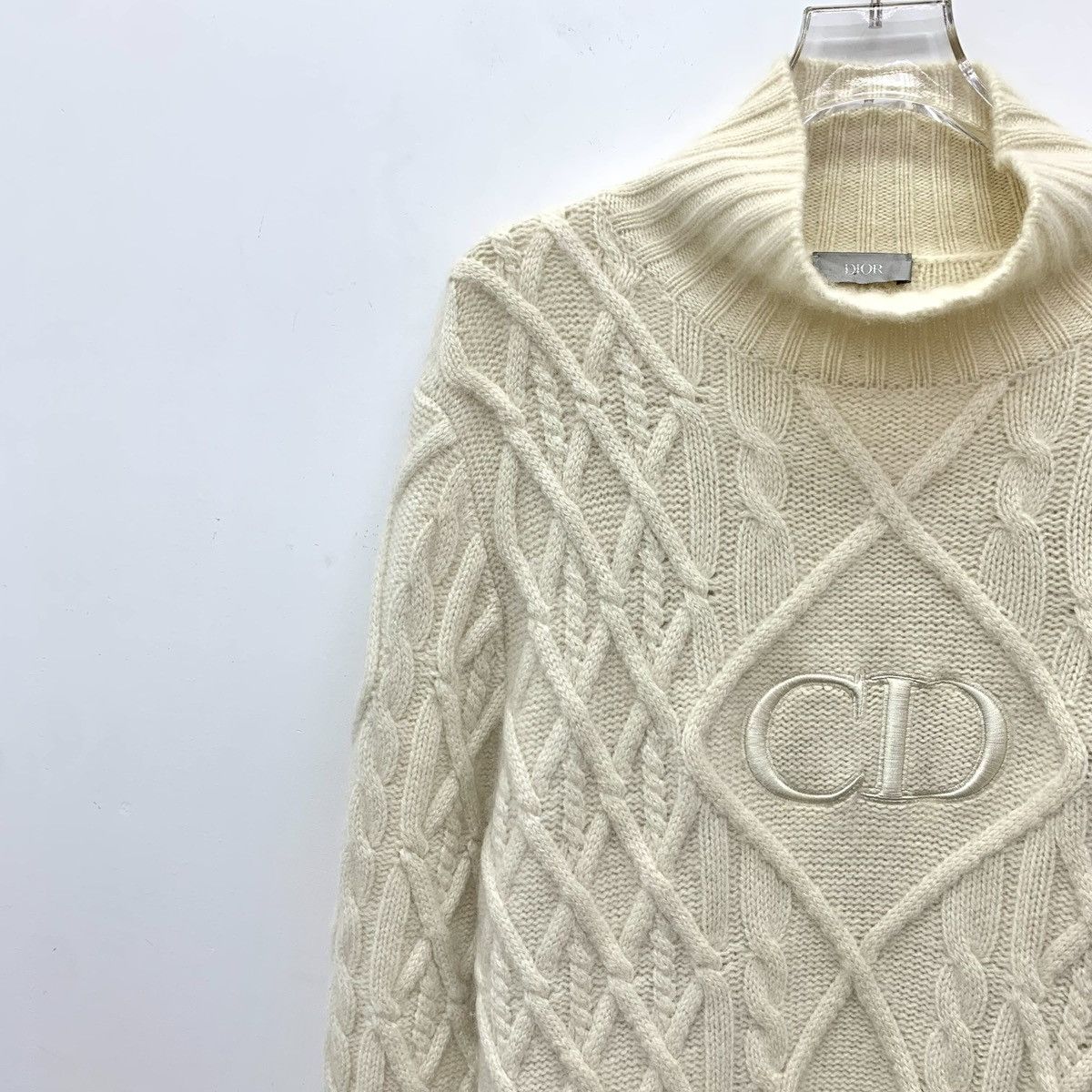 Dior Dior Cable Knit Cashmere Long Sleeve Sweater K26WX Size US S / EU 44-46 / 1 - 3 Thumbnail
