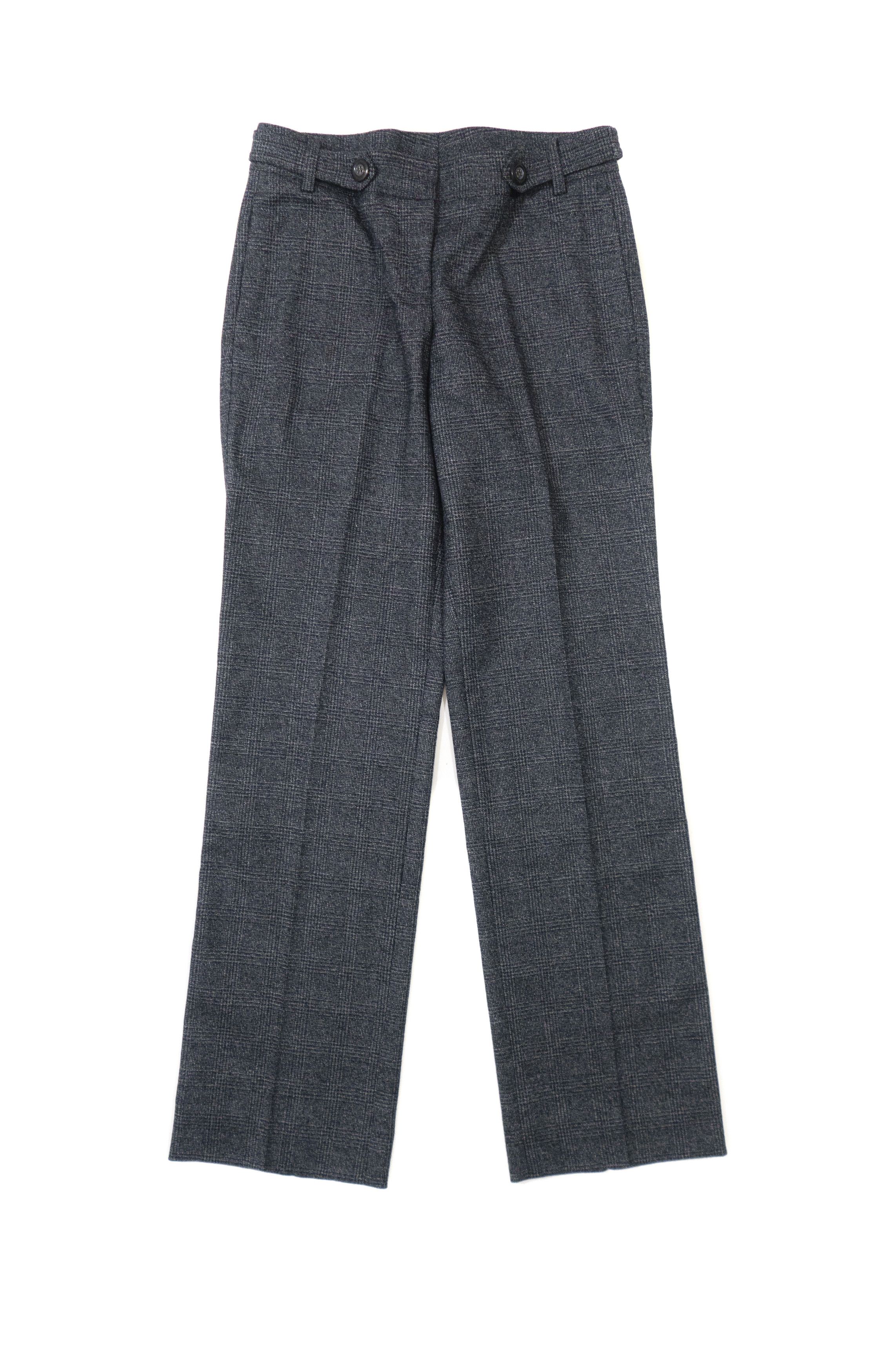 Burberry Prorsum Wool Herringbone Tweed Plaid Waistband Dress Pants Size 26" / US 2 / IT 38 - 1 Thumbnail