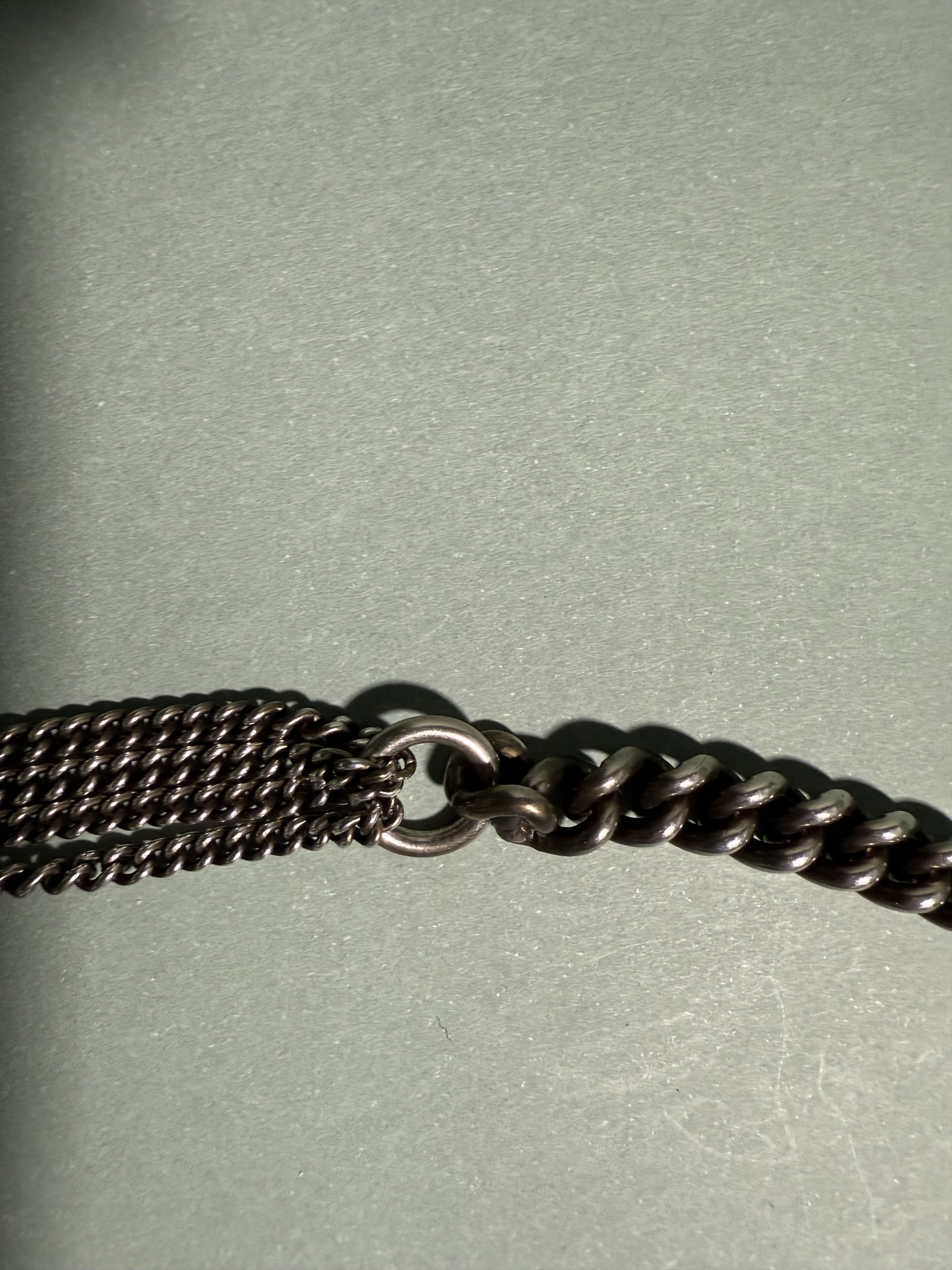Ann Demeulemeester Silver Multi Chain Bracelet Size ONE SIZE - 10 Thumbnail