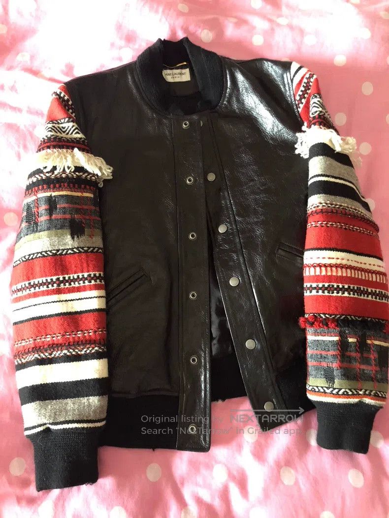 Saint Laurent Paris Saint Laurent Paris Heavy Duty Ethnic Patchwork Jacket Size US S / EU 44-46 / 1 - 1 Thumbnail