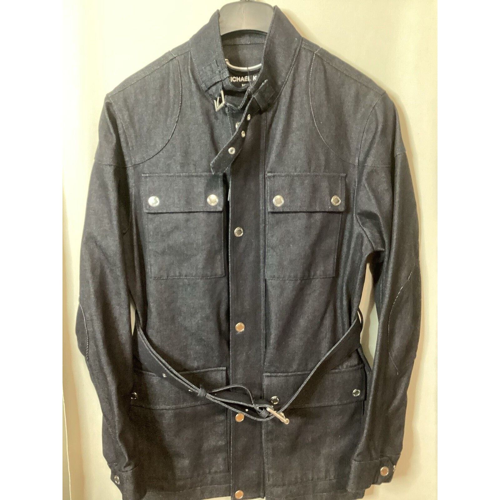 Michael Kors NWT Michael Kors Men’s Classic Fit Belted Denim Jacket Med Size US M / EU 48-50 / 2 - 1 Thumbnail