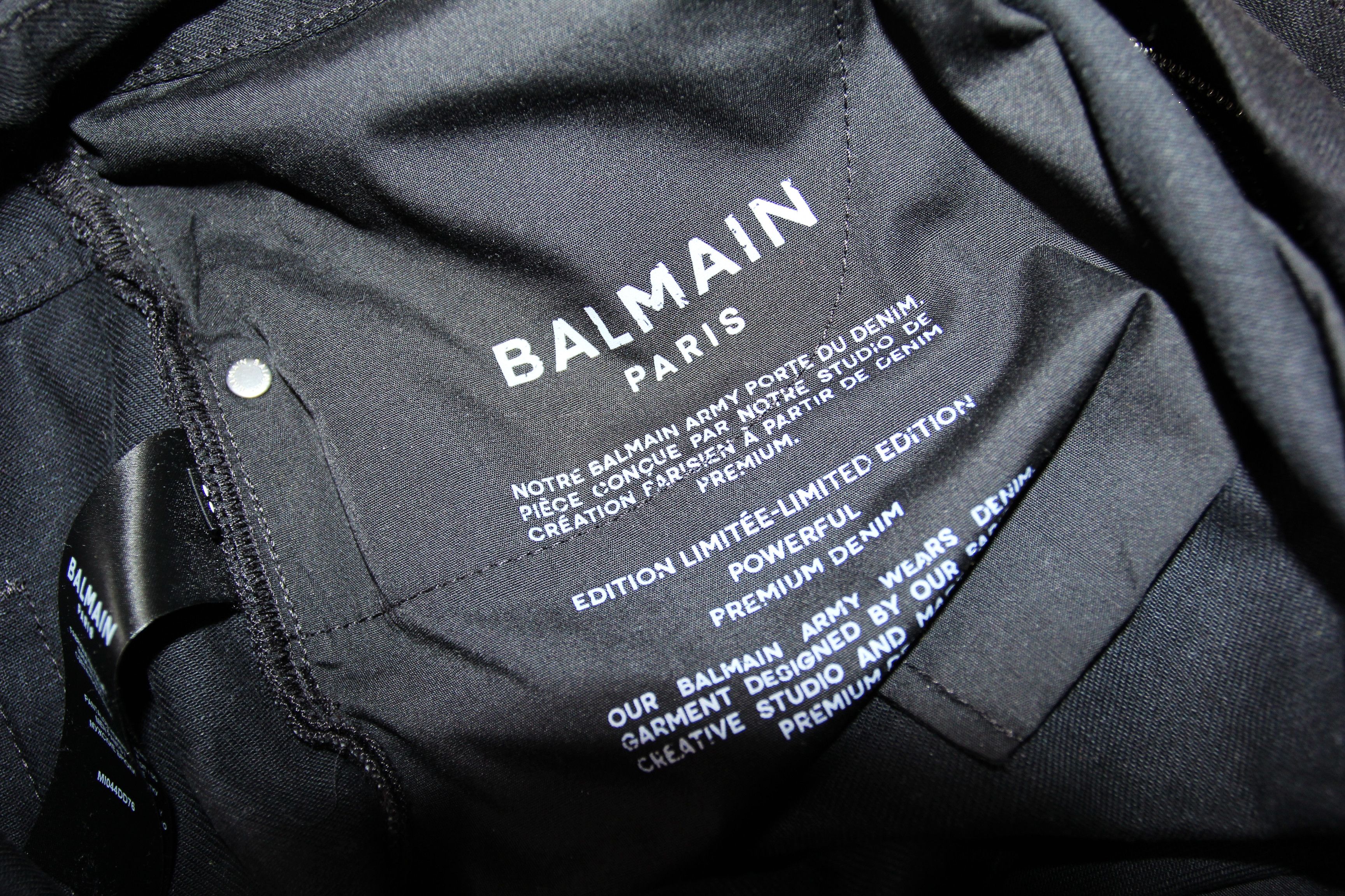 Balmain BNWT AW23 BALMAIN STRAIGHT LEG RHINESTONES JEANS 36 Size US 36 / EU 52 - 9 Thumbnail