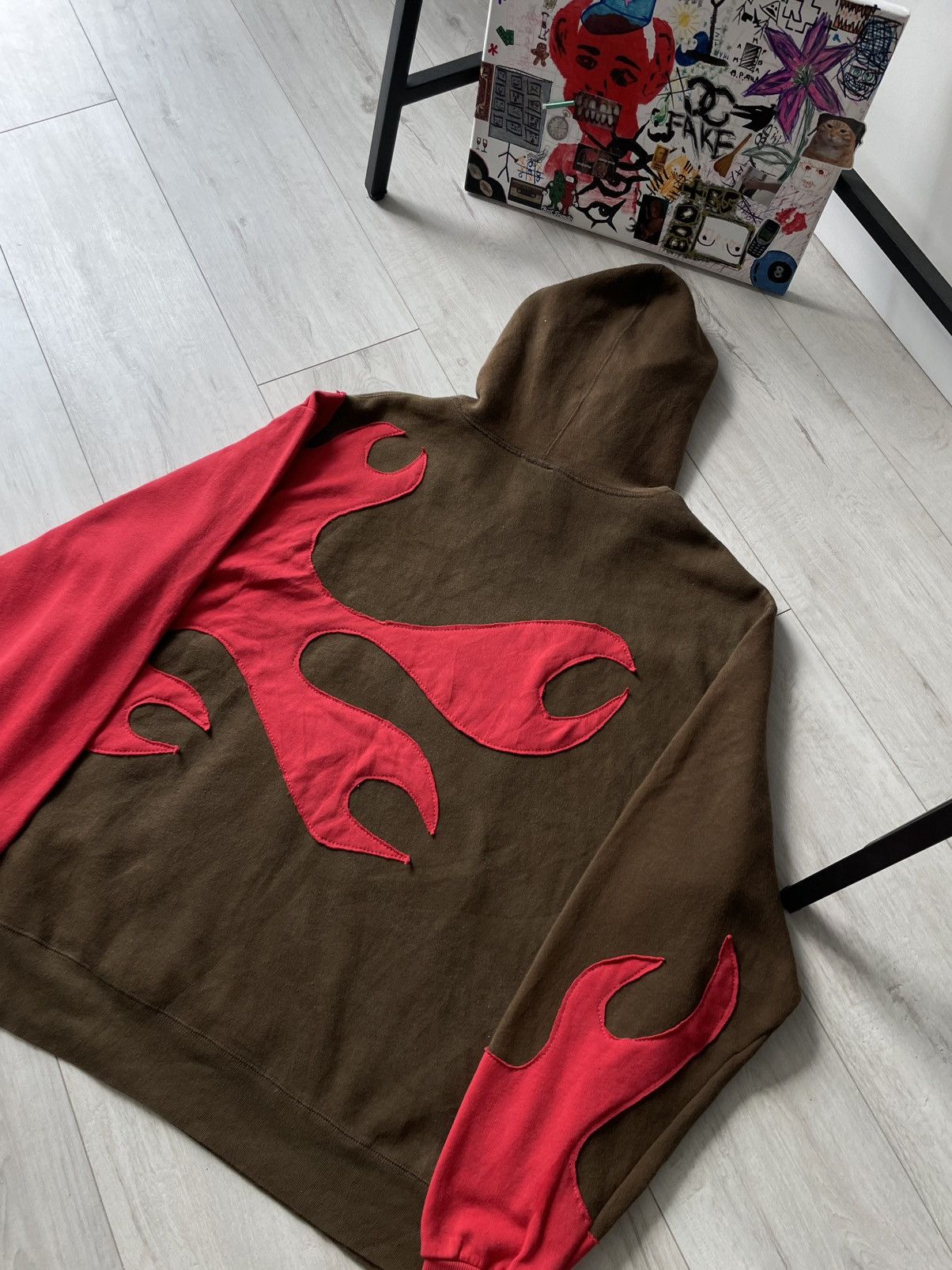 Nike Vintage Y2K Nike Custom Hoodies Fire 00’s Streetwear Size US M / EU 48-50 / 2 - 5 Thumbnail