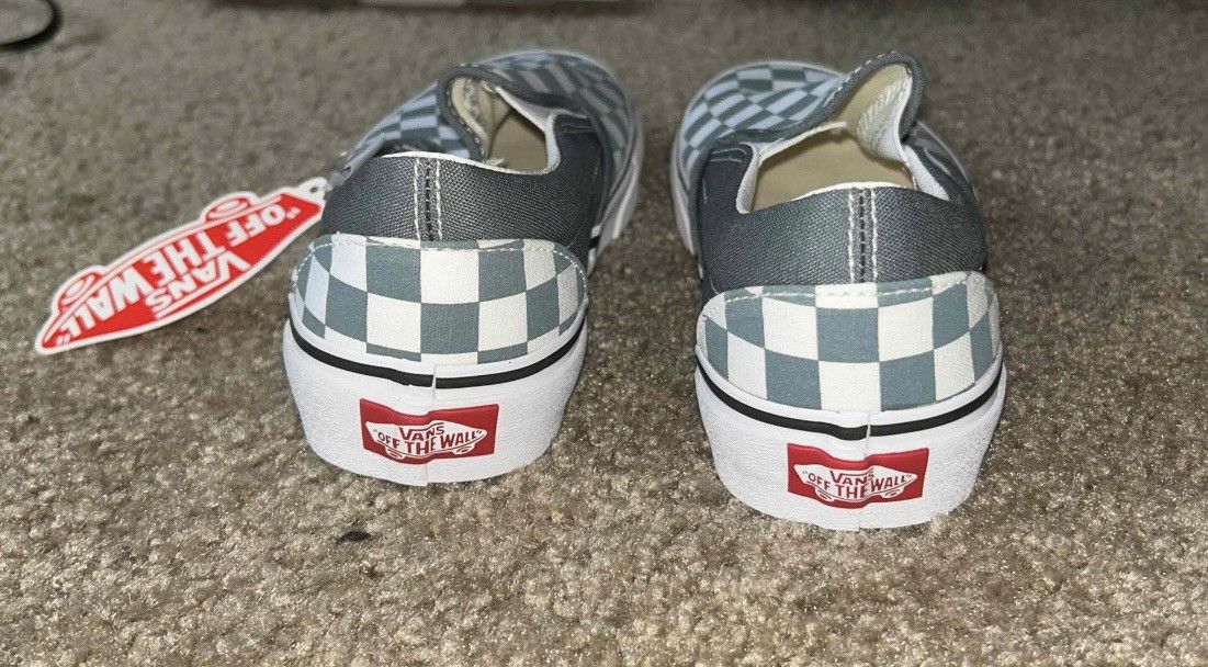 Vans Vans Classic Slip-On 'Checkerboard - Grey White' Size US 5 / EU 37 - 4 Thumbnail
