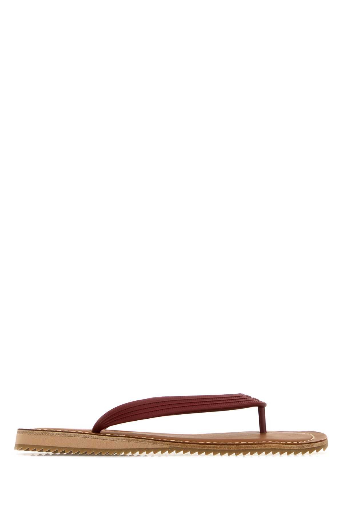 Miu Miu Red Rubber Thong Slippers Size US 6 / IT 36 - 1 Thumbnail