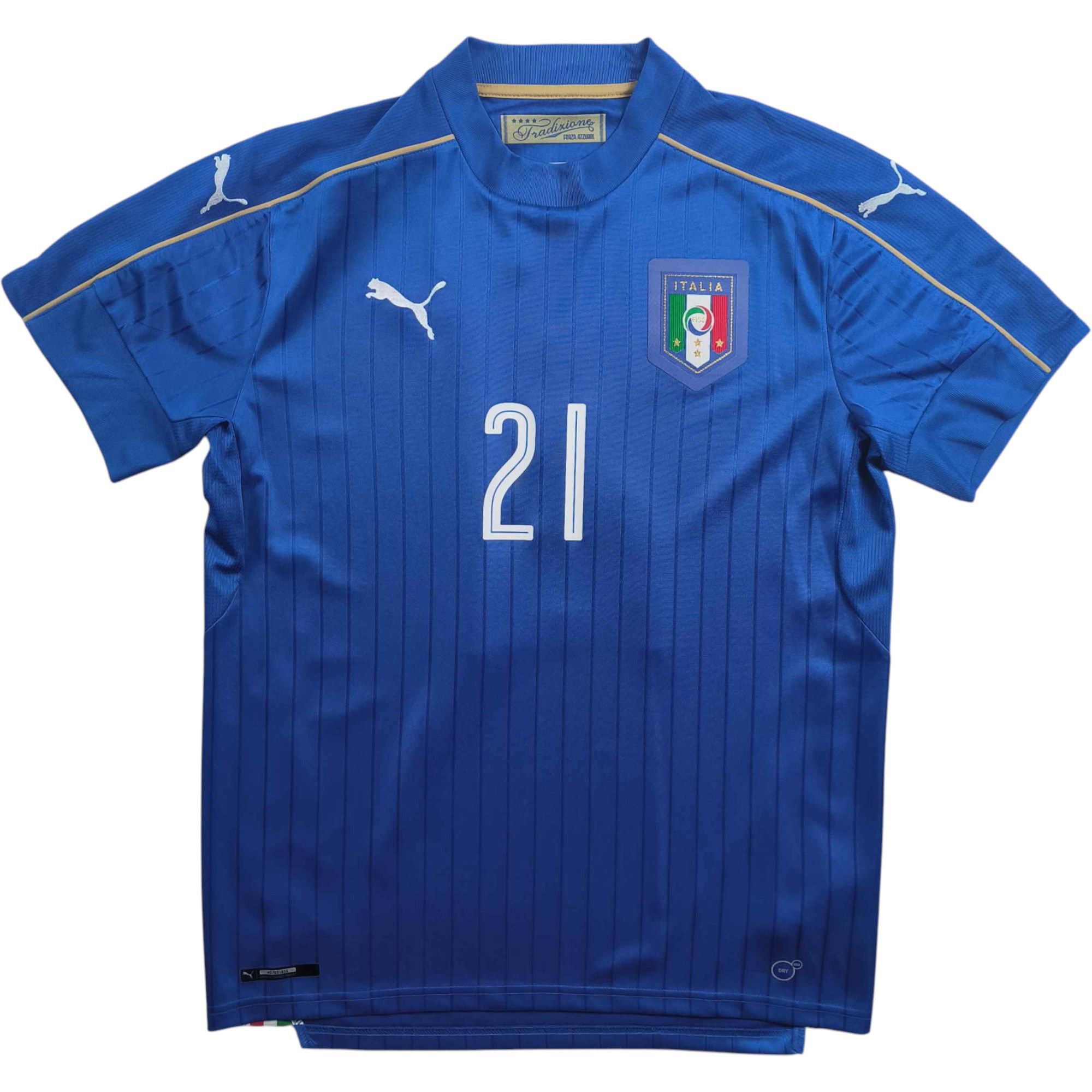 Italy 2016-17 Puma home Andrea Pirlo football jersey size M