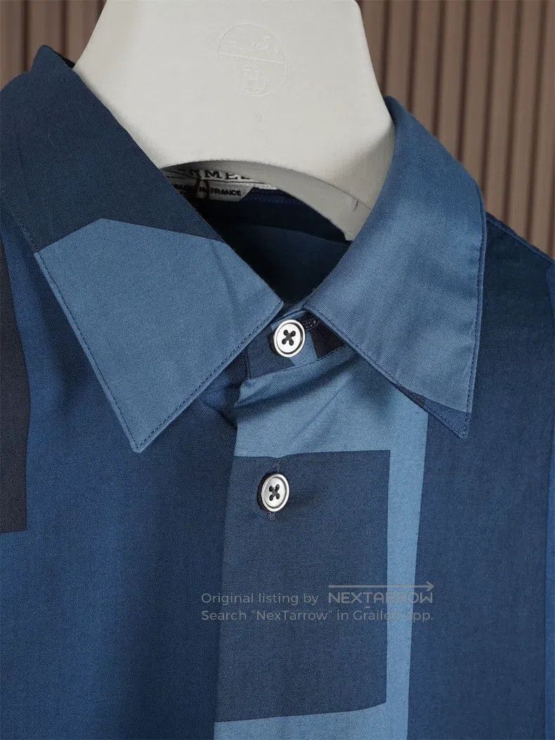 Hermes Hermes size 39 Cashmere and Sea Island Cotton Blended Shirt Size US XXS / EU 40 - 3 Thumbnail