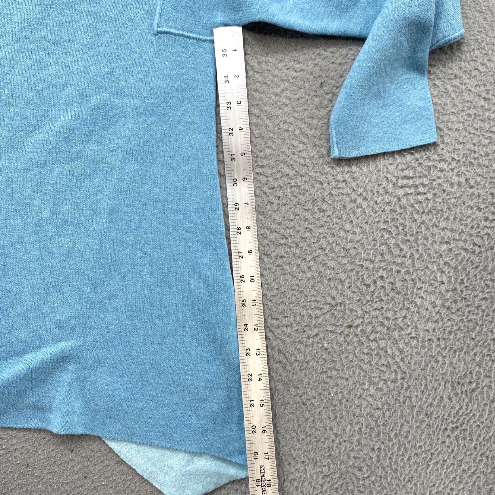 J. Jill J. Jill Blue Reversible Round Neck Long Sleeve Knit Sweater M Womens Pullover Casual Long Sleeve Knit Sweater, Cotton, Solid, Modern, Collarless Size M / US 6-8 / IT 42-44 - 6 Thumbnail