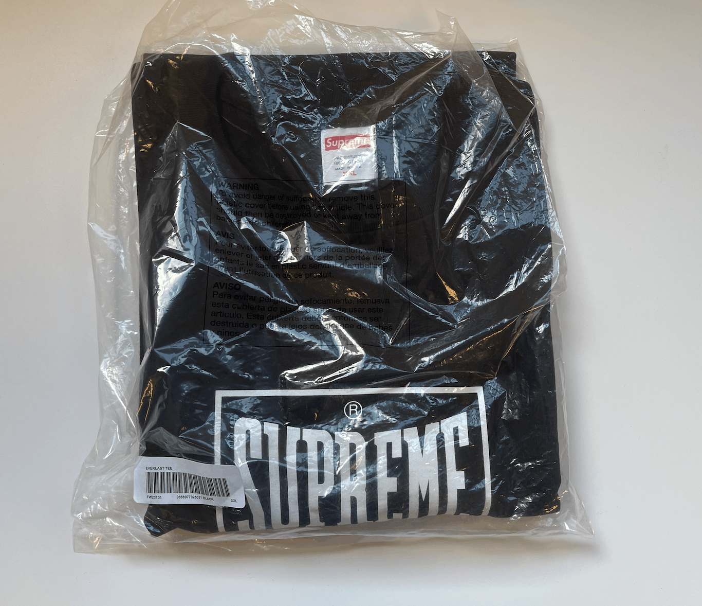 Supreme Supreme Warm Up Tee Black Size XXL Size US XXL / EU 58 / 5 - 2 Thumbnail