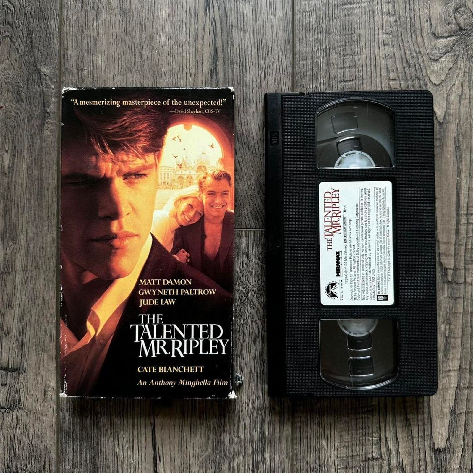 Vintage Rare Vintage The Talented Mr Ripley VHS Movie Tape Size ONE SIZE - 1 Thumbnail