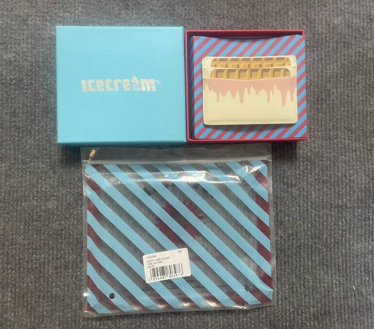Billionaire Boys Club BBC EU ICECREAM Pink Ice Cream Full-Leather Card Holder Size ONE SIZE - 4 Thumbnail