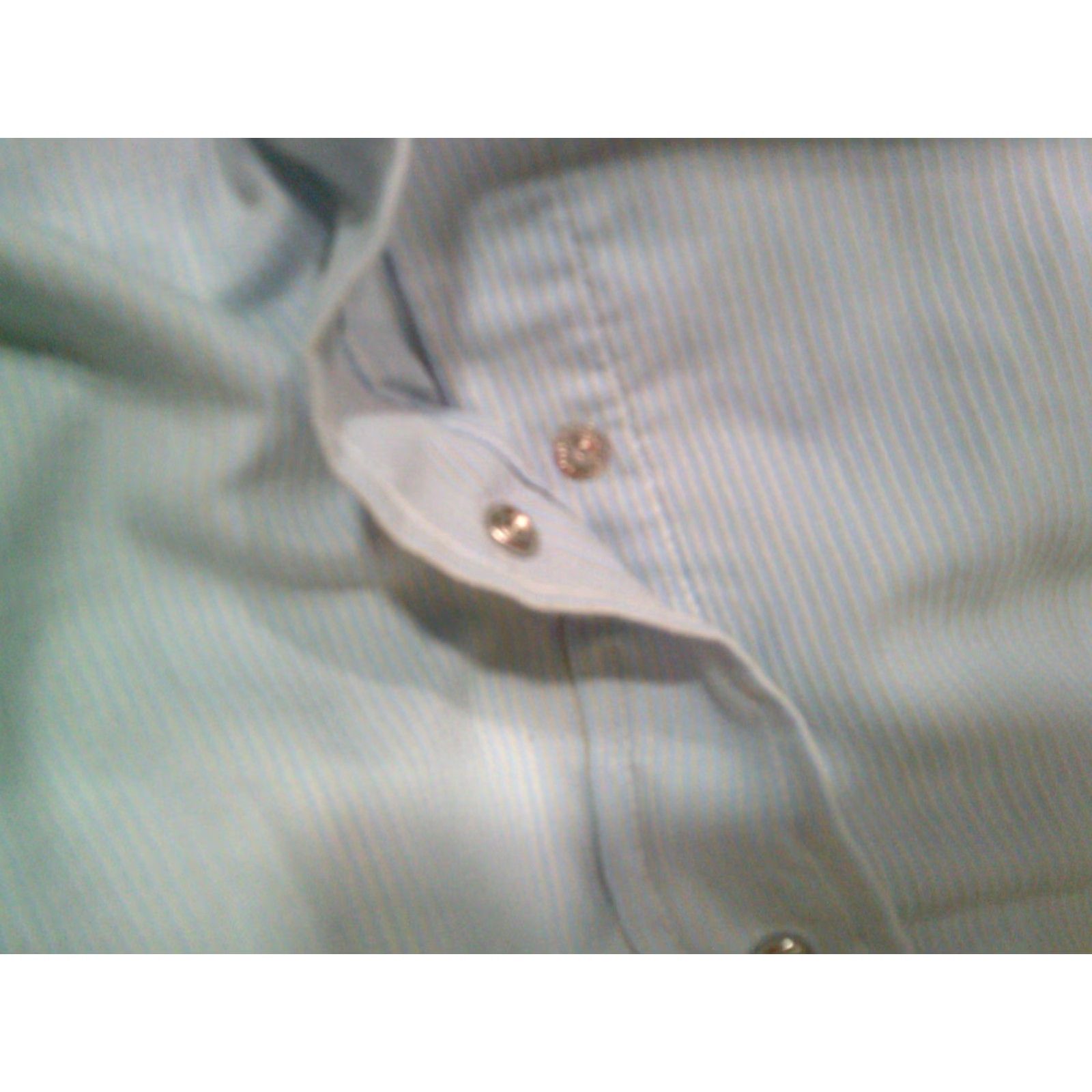Vintage VINTAGE Ranch & Town Pearl Snap Shirt Mens XL Extra Large 17 1/2 Blue Cotton Blend Knit Long Sleeve Button-Up with Pockets Cowboy Western Rodeo Size US XL / EU 56 / 4 - 4 Thumbnail
