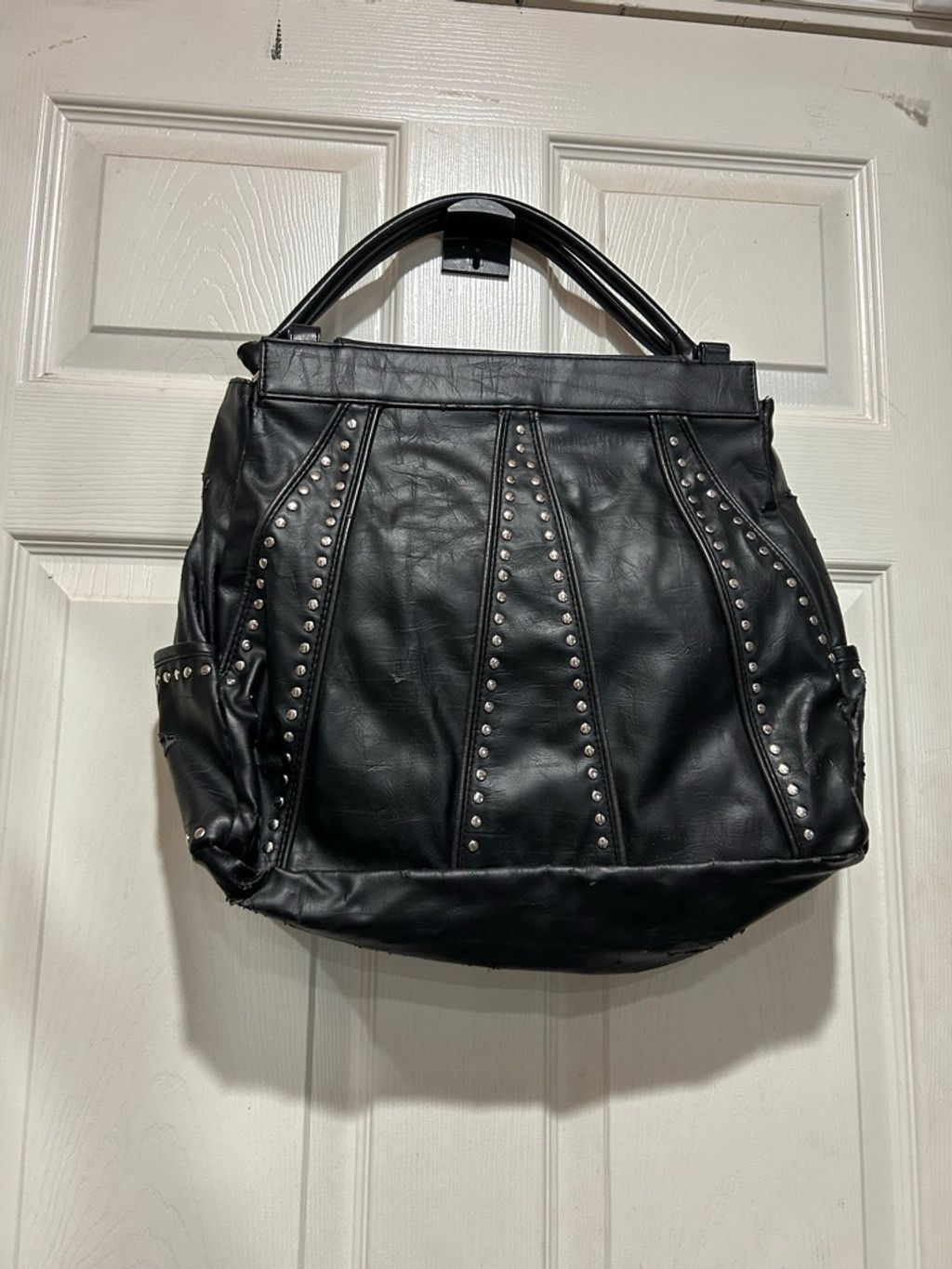 The Unbranded Brand Women's Unbranded Shoulder Bag One Size Black with Studs Size ONE SIZE - 4 Thumbnail
