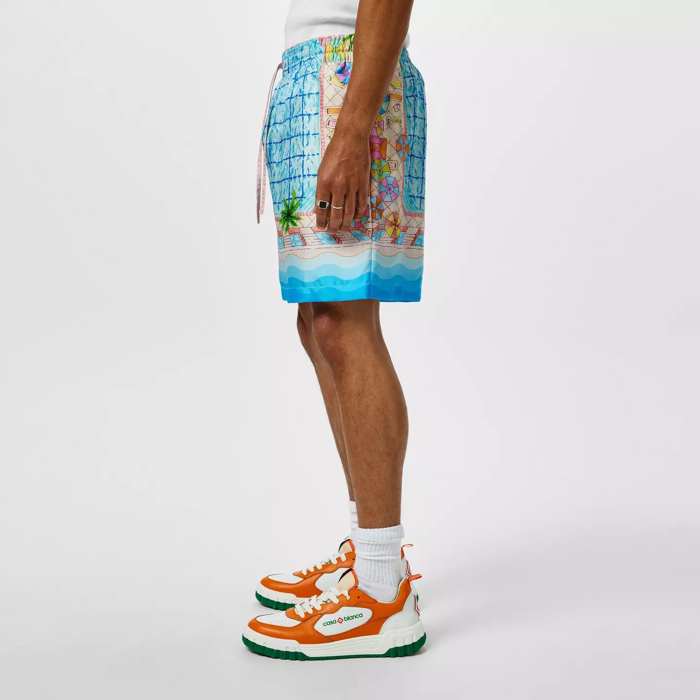 Casablanca o1g2r1mq0426 Silk Pool Shorts in Multicolor Size US 30 / EU 46 - 3 Thumbnail