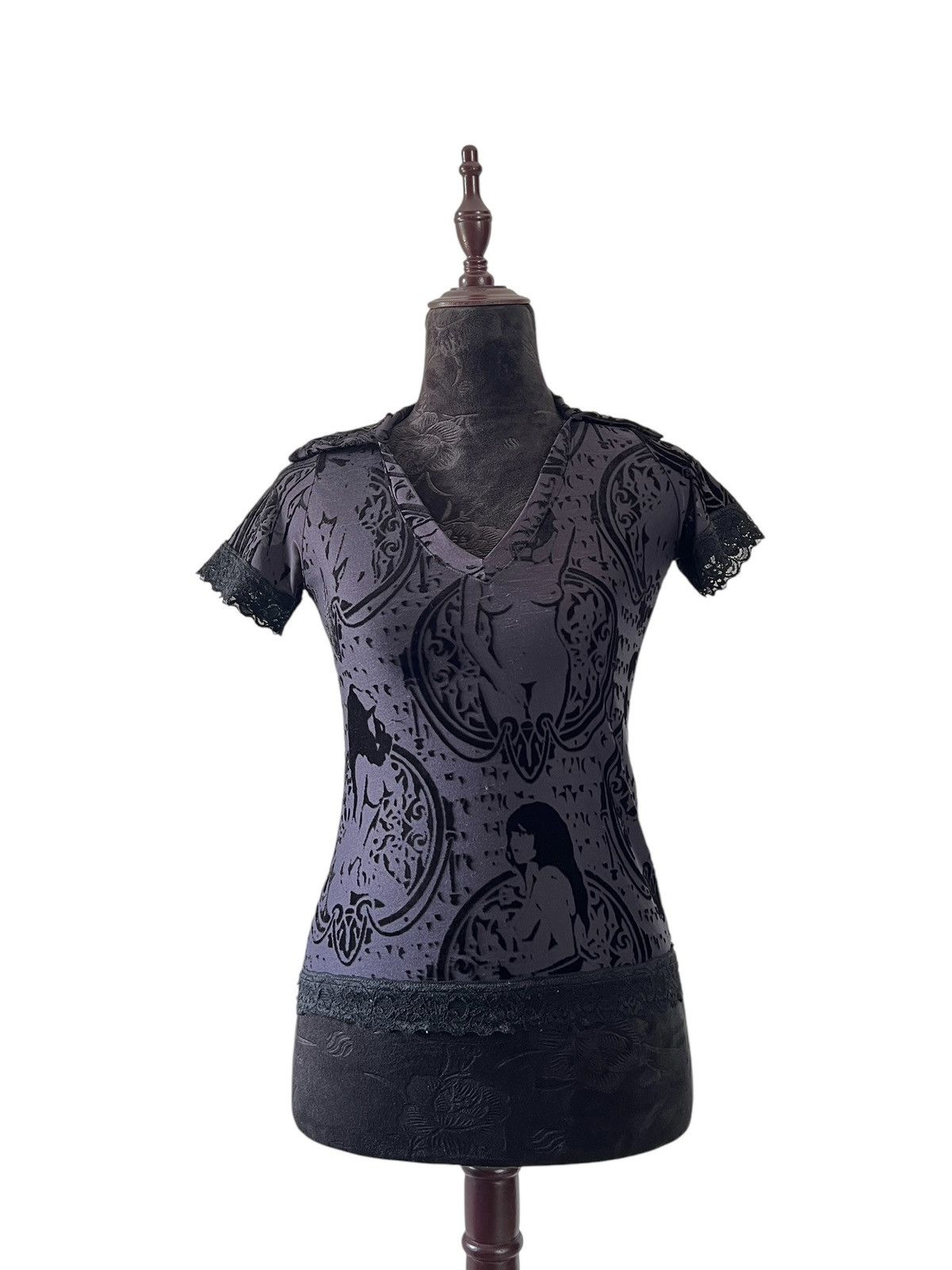 Hysteric Glamour Hysteric Glamour Naked Woman Mesh Wide Collared Tops Size XS / US 0-2 / IT 36-38 - 15 Thumbnail