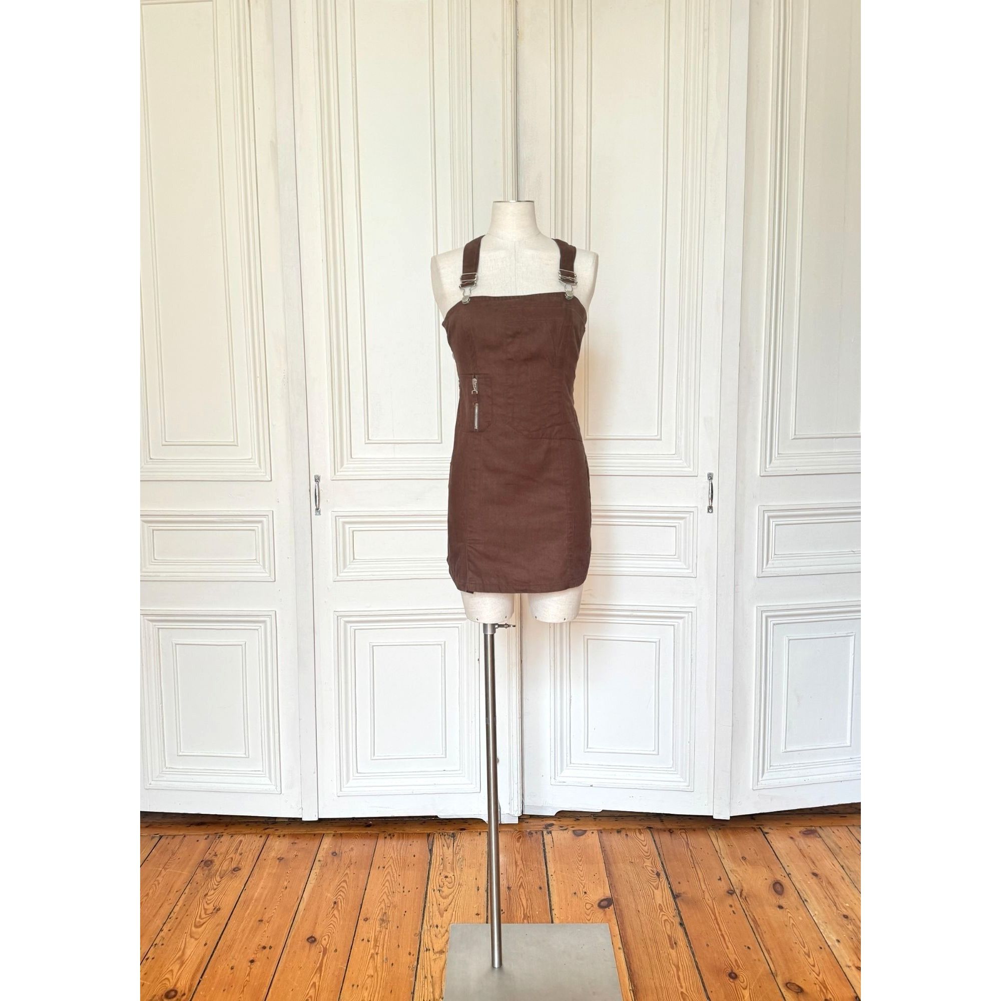 jean paul gaultier x knwls knit mini dress Jean Paul Gaultier brown Ecom Style:AP1D106092