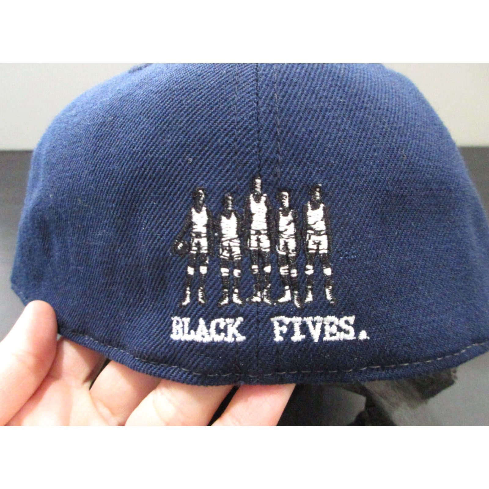 Vintage American Needle Blue Fives Baseball Cap 90s Logo Fitted Mens 7 1/2
