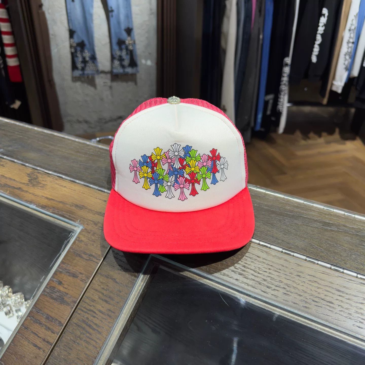 Chrome Hearts Chrome Hearts Red Hat L Men Size ONE SIZE - 1 Thumbnail