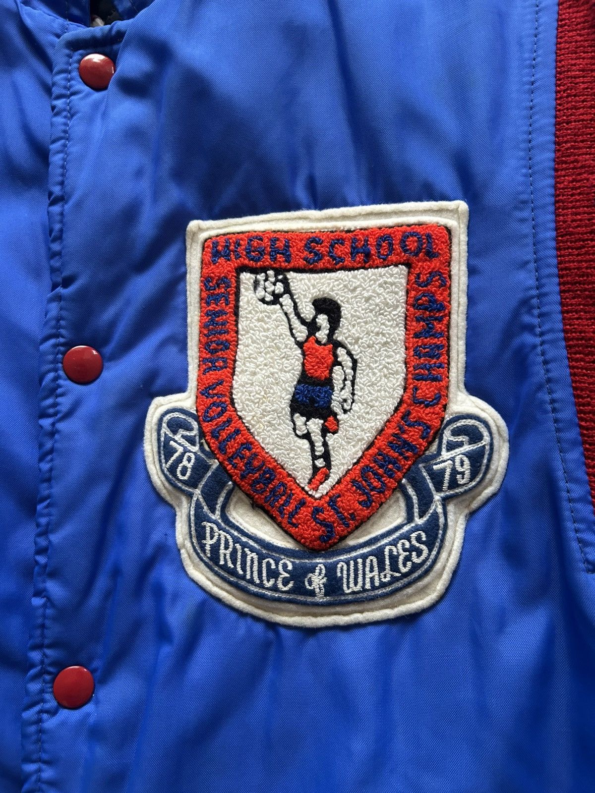 Vintage Vintage 1970s Varsity Jacket With Patches Size US M / EU 48-50 / 2 - 2 Thumbnail