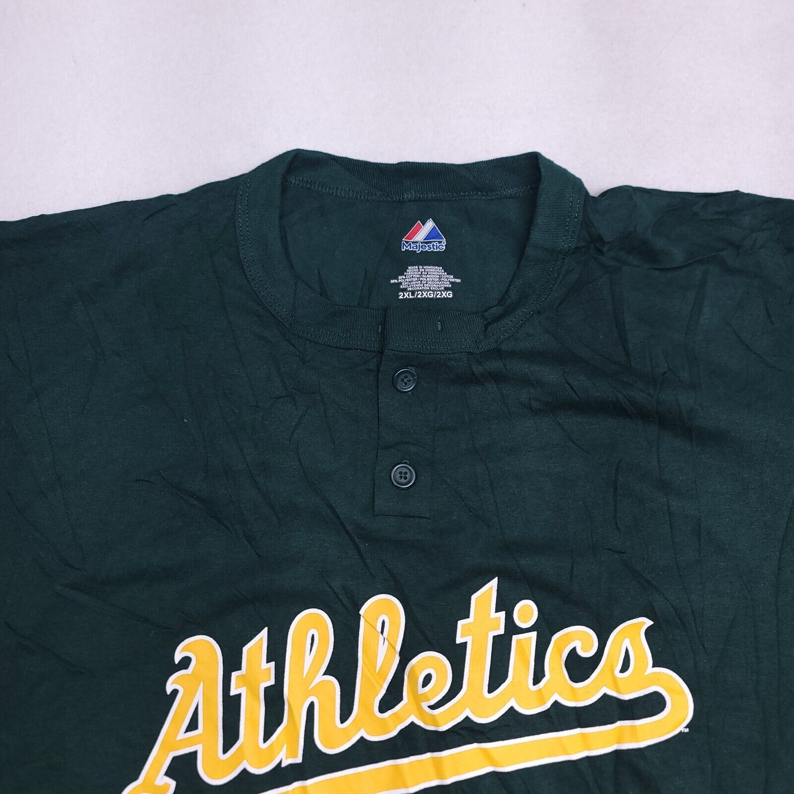 Majestic Majestic Athletics Casual Graphic Shirt Mens Size 2XL Green Size US XXL / EU 58 / 5 - 1 Thumbnail