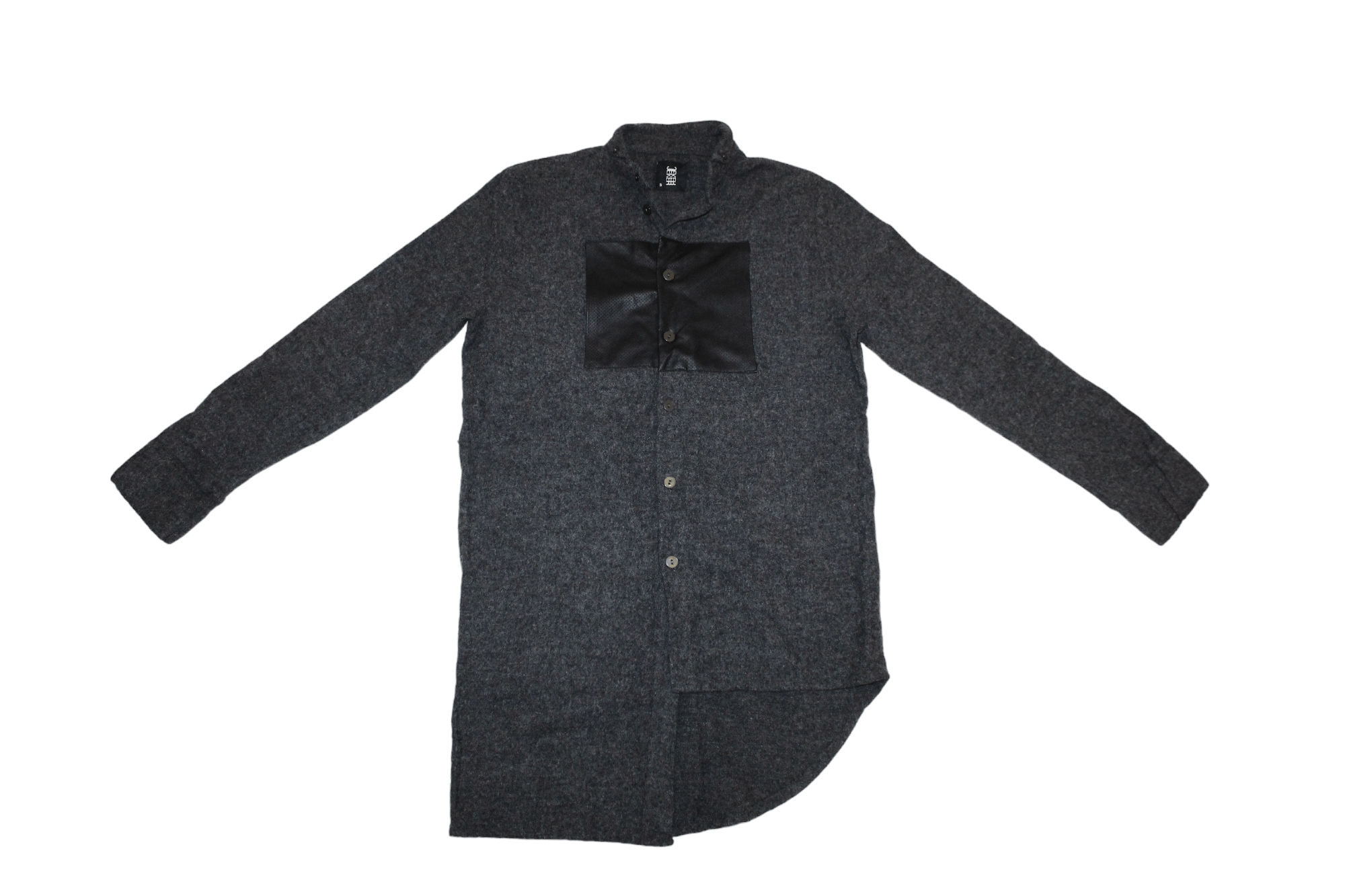 Japanese Brand 💥JEKERxJEKER Zurich Asymmetric hybrid Wool overshirt Size US M / EU 48-50 / 2 - 9 Thumbnail