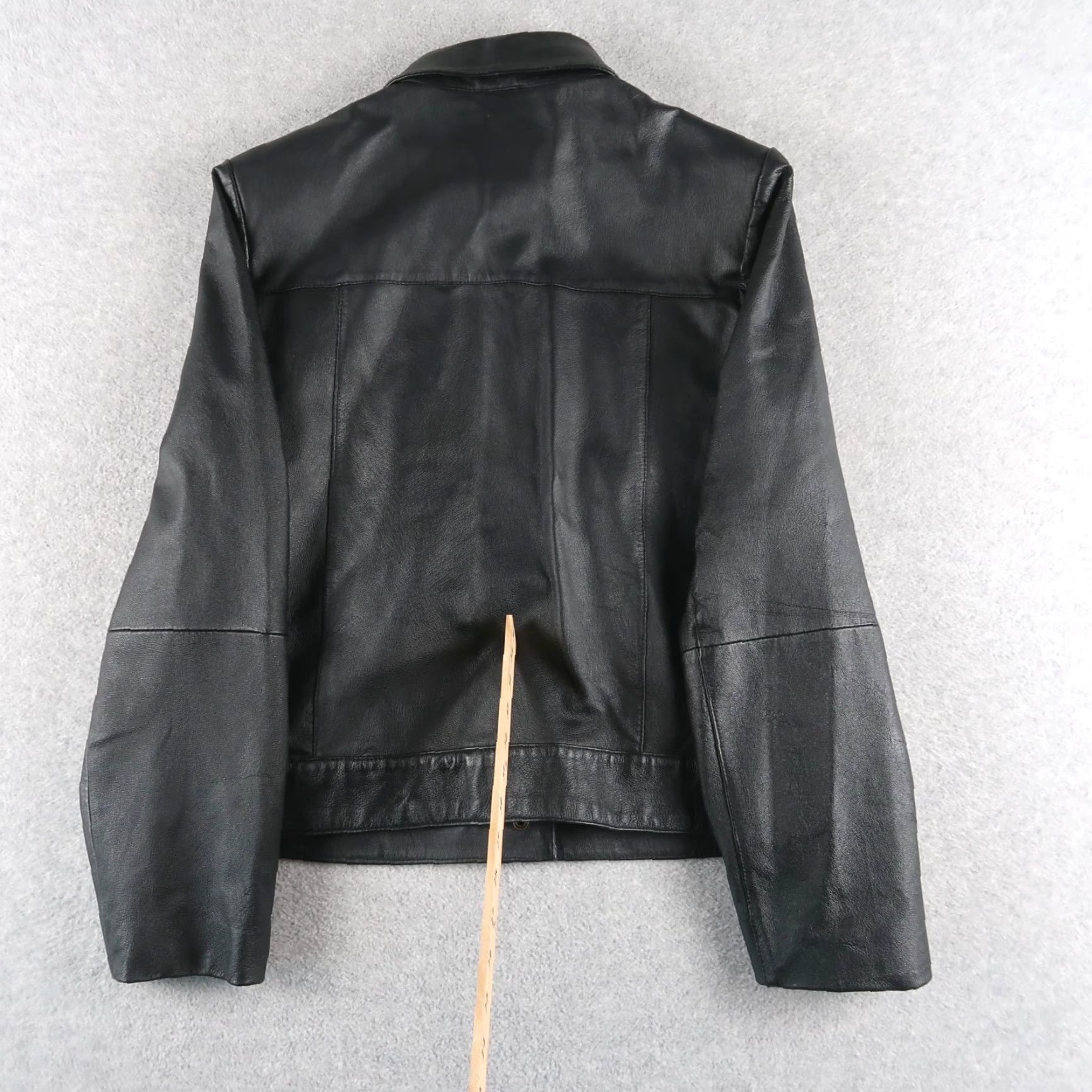 Vintage VINTAGE John Paul Richard Leather Jacket Womens Petite Sz 8 Full Zip Biker Black Size M / US 6-8 / IT 42-44 - 2 Thumbnail