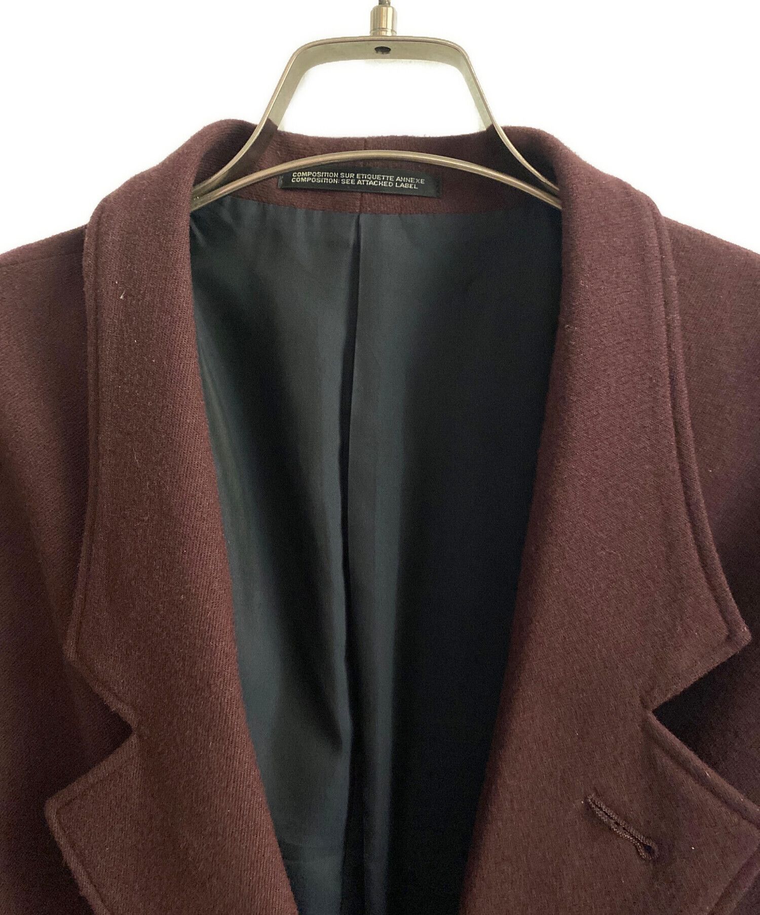 Yohji Yamamoto Yohji Yamamoto pour homme Dark Red Long Jacket Size US M / EU 48-50 / 2 - 3 Thumbnail