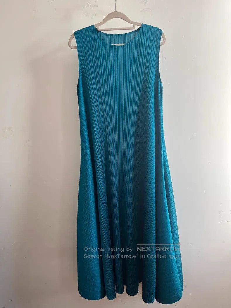 Issey Miyake Issey Miyake Blue Dress Size XXL / US 16-18 / IT 52-54 - 1 Thumbnail