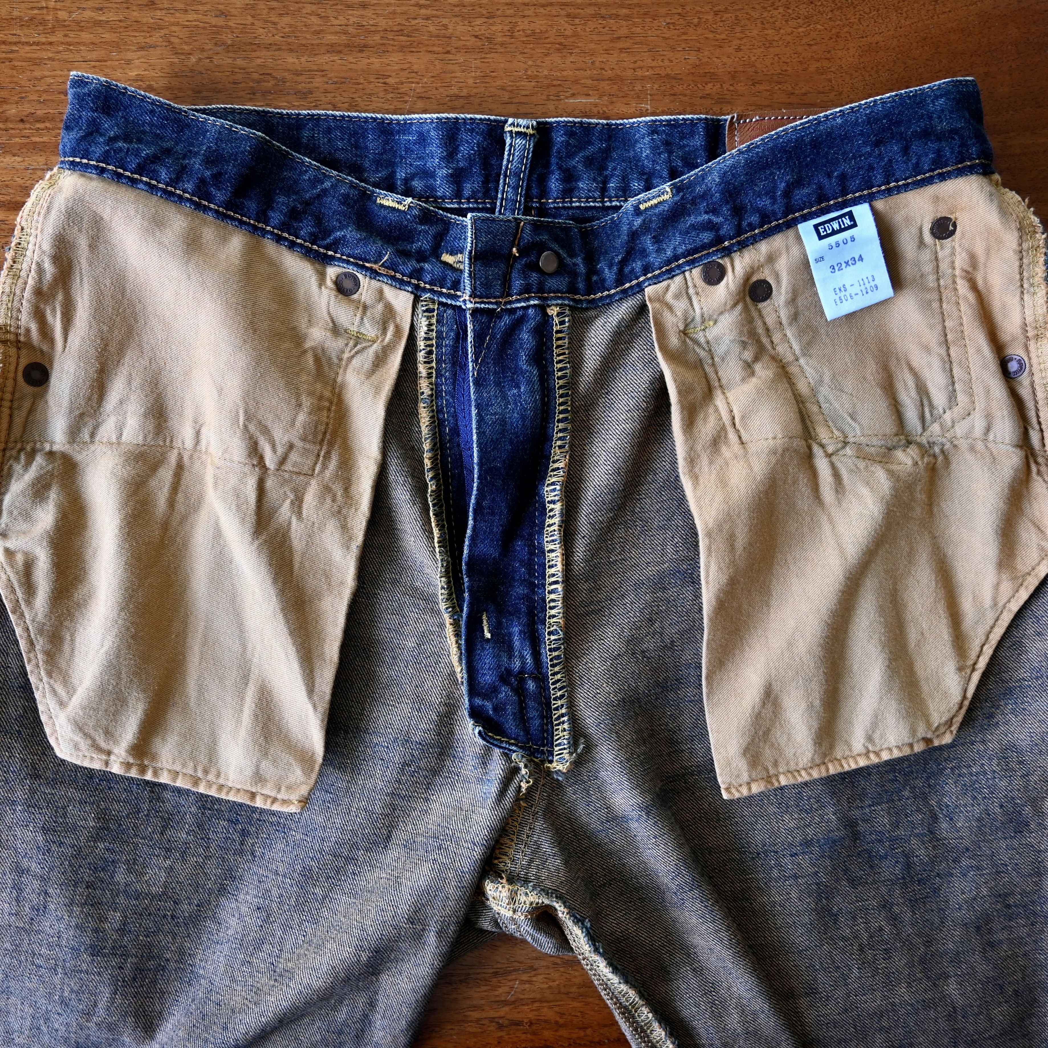 Edwin VTG 1990s EDWIN selvedged jeans, muddy wash, made in Japan Size US 32 / EU 48 - 23 Thumbnail