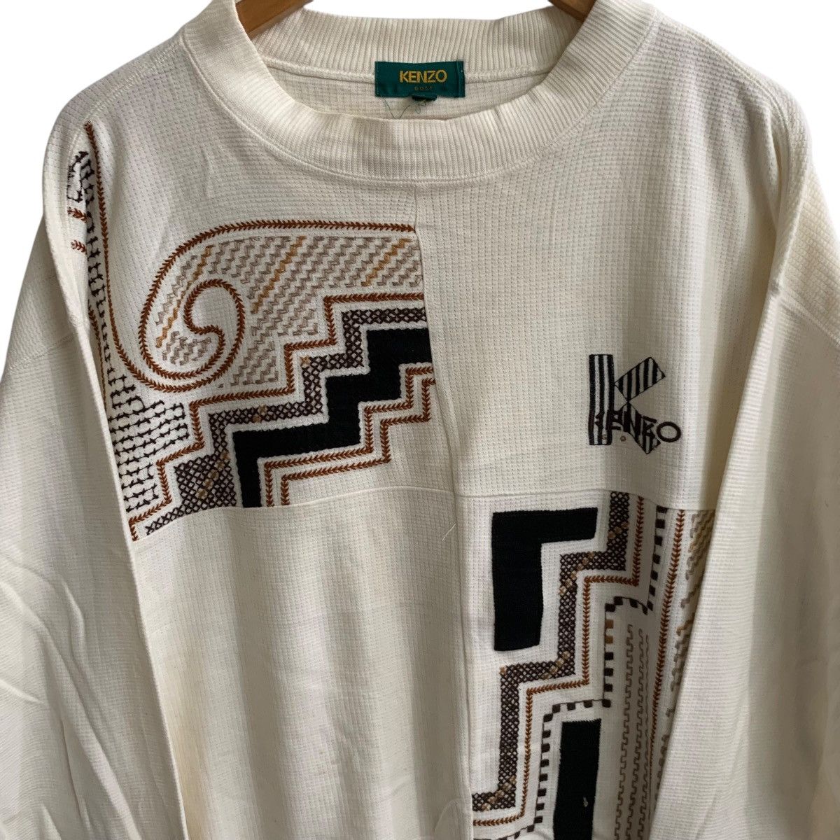 Kenzo Vintage Cream Vintage KENZO Golf Sweatshirt XL Grailed