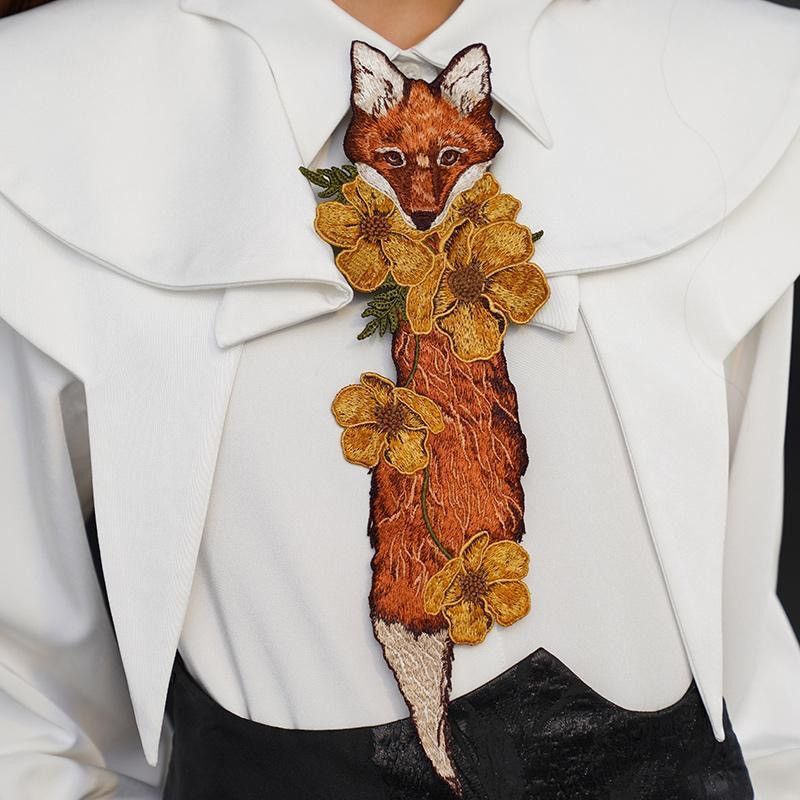 Other Whispering Fox Embroidered Tie Size ONE SIZE - 1 Thumbnail
