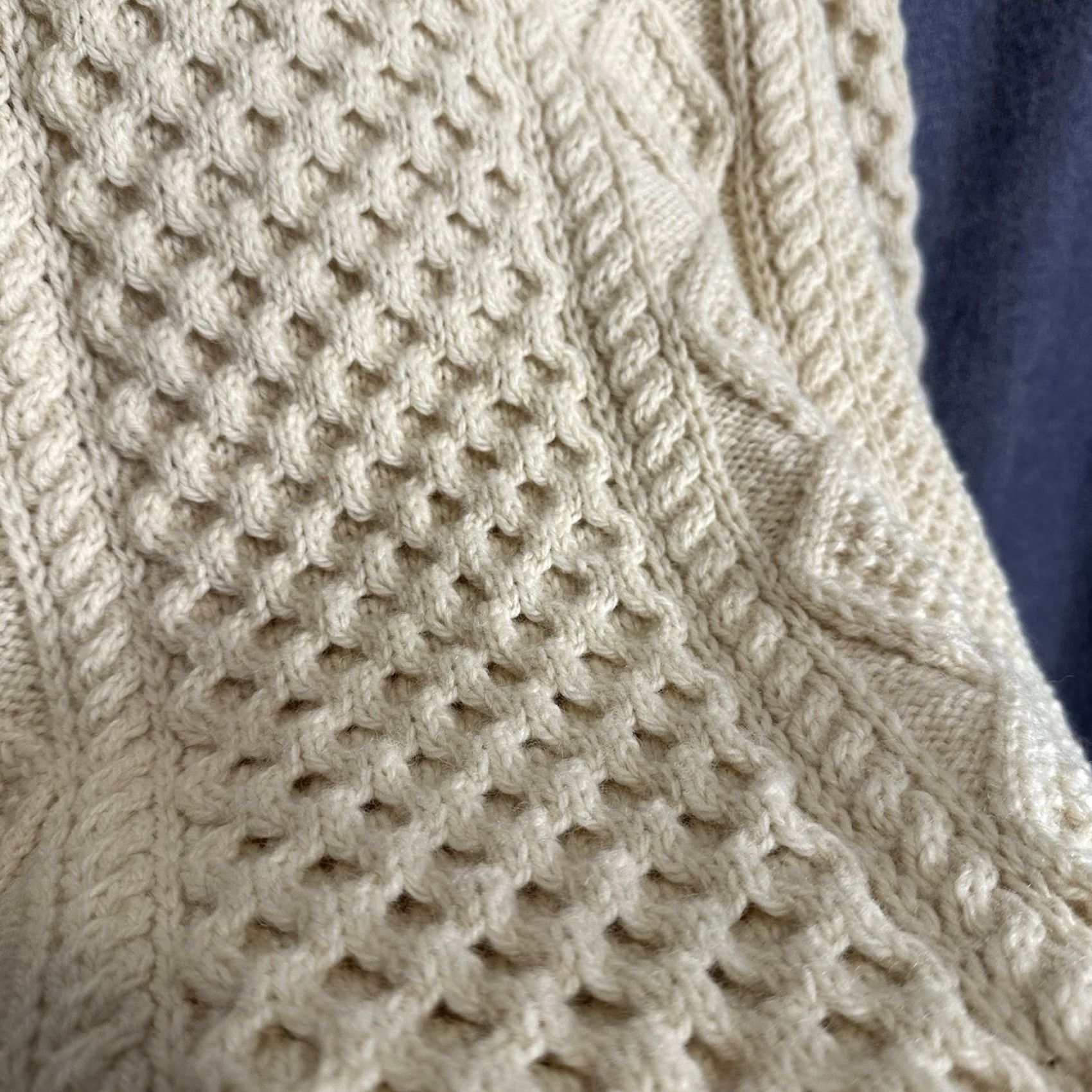 Vintage VINTAGE John Molloy Irish Aran Fisherman Wool Sweater Cream Adult L/XL Size US XL / EU 56 / 4 - 7 Thumbnail