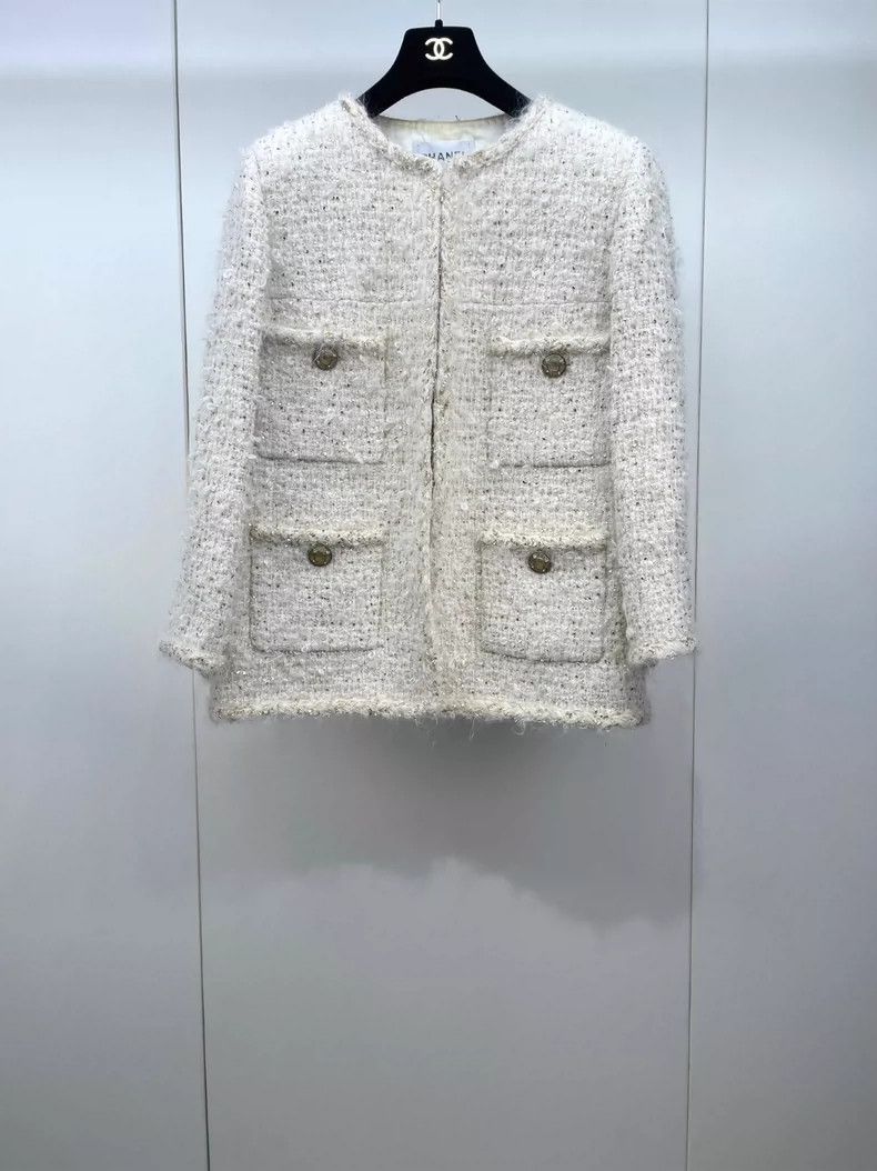 Chanel Chanel Egyptian series white gold silhouette jacket 2504-Ne Size XS / US 0-2 / IT 36-38 - 1 Thumbnail